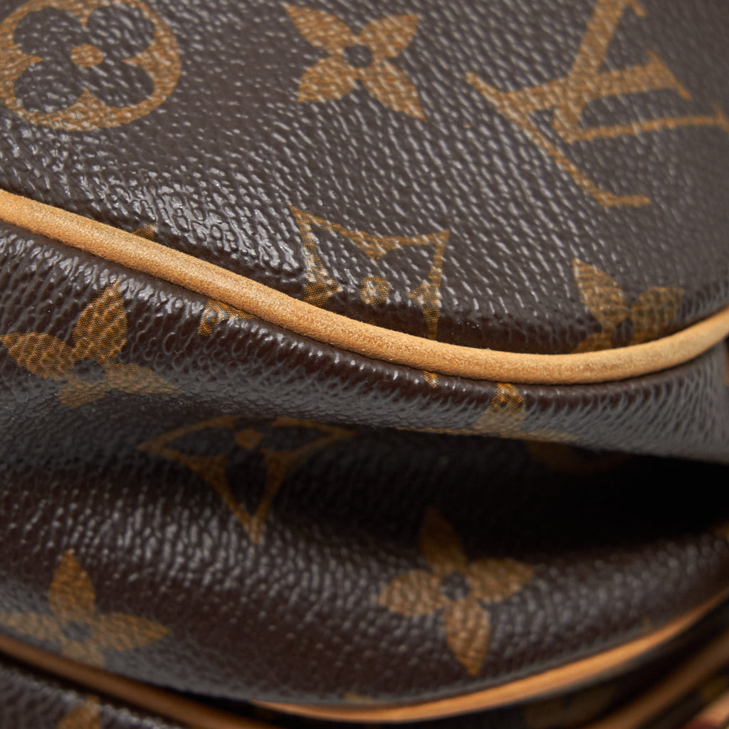 LOUIS VUITTON VINTAGE DOUBLE SIDE CROSSBODY BAG MONOGRAM CANVAS GHW