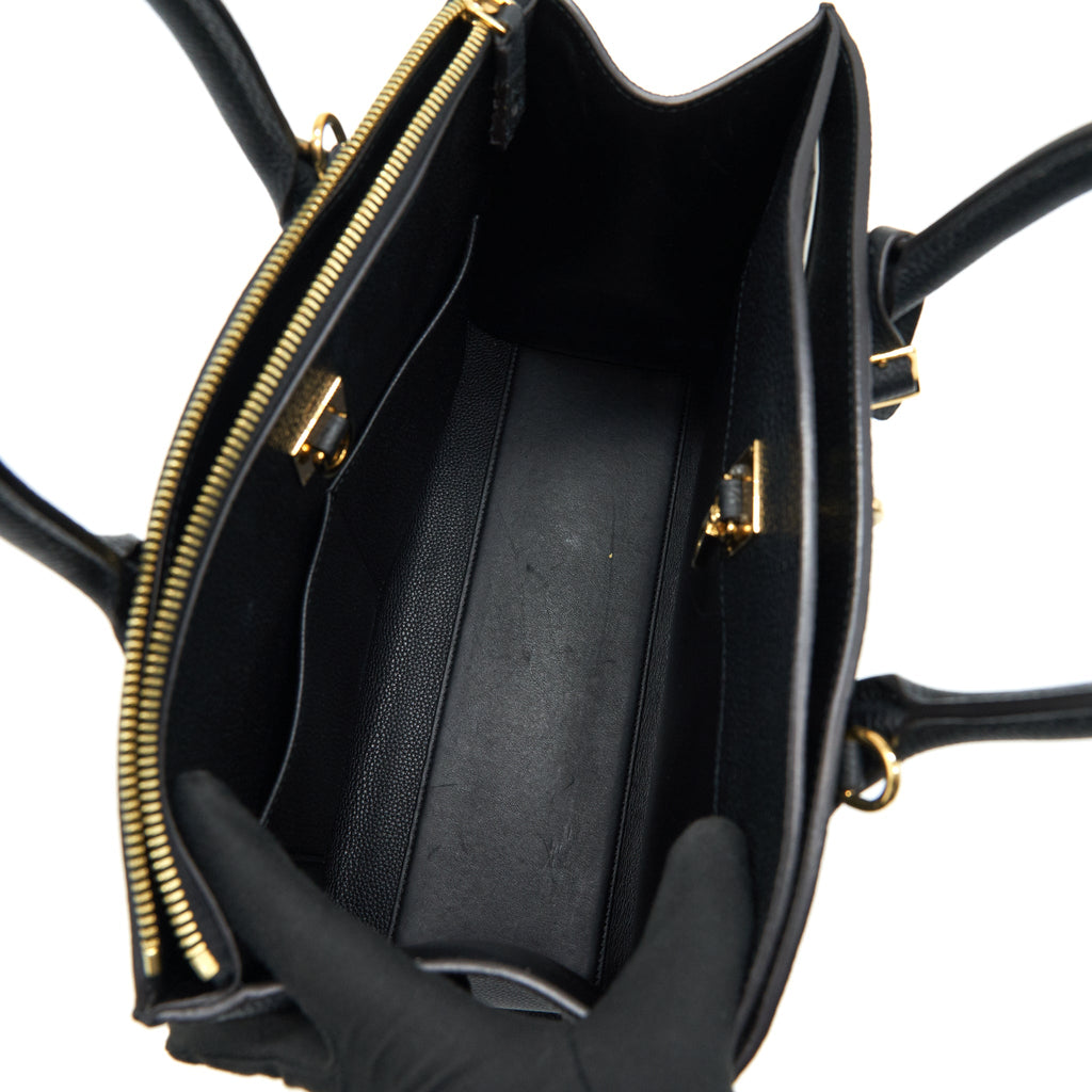 LOUIS VUITTON CITY STEAMER MM BLACK WITH AUTRES CUIRS LEATHER