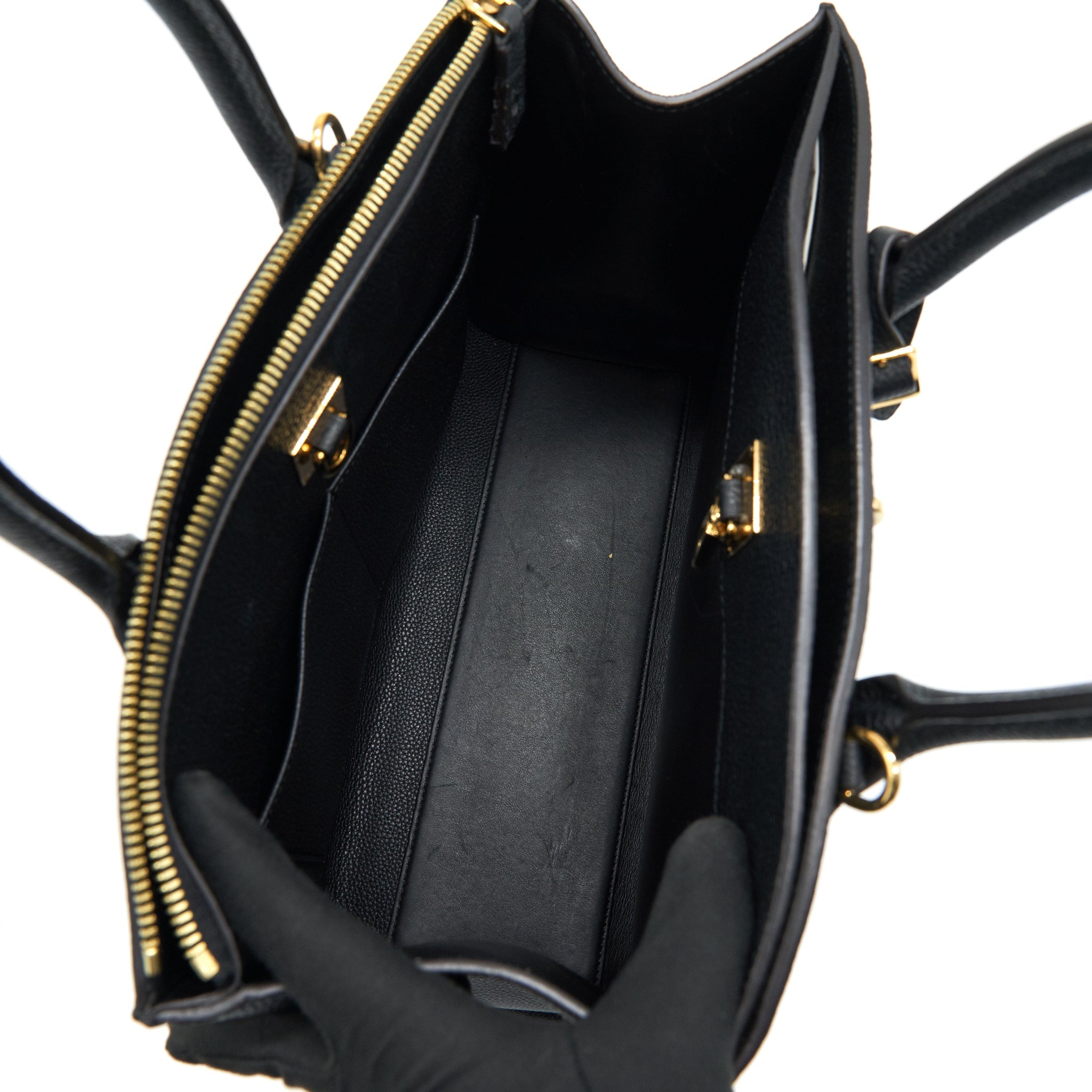 LOUIS VUITTON CITY STEAMER MM BLACK WITH AUTRES CUIRS LEATHER