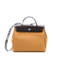HERMES HERBAG ZIP 31 LEATHER/CANVAS EBENE/ETOUOPE/DUNE SHW