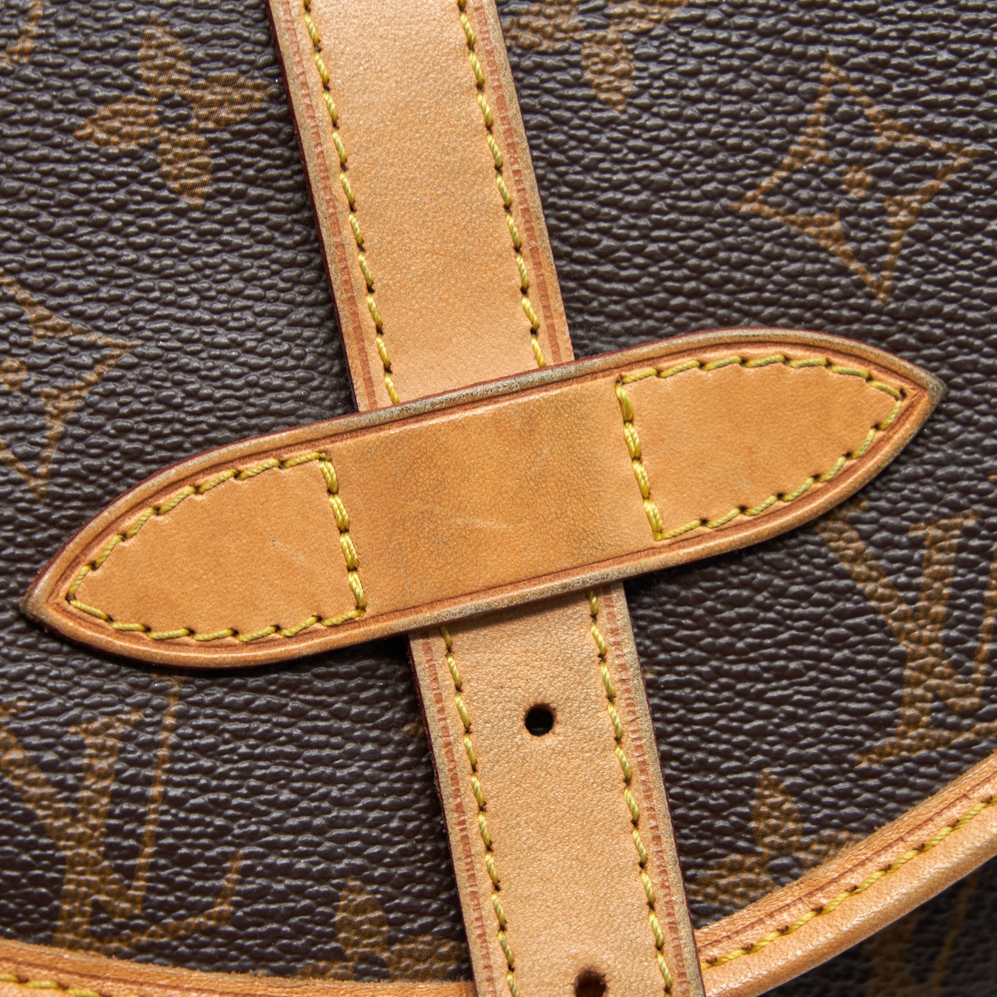 LOUIS VUITTON VINTAGE DOUBLE SIDE CROSSBODY BAG MONOGRAM CANVAS GHW