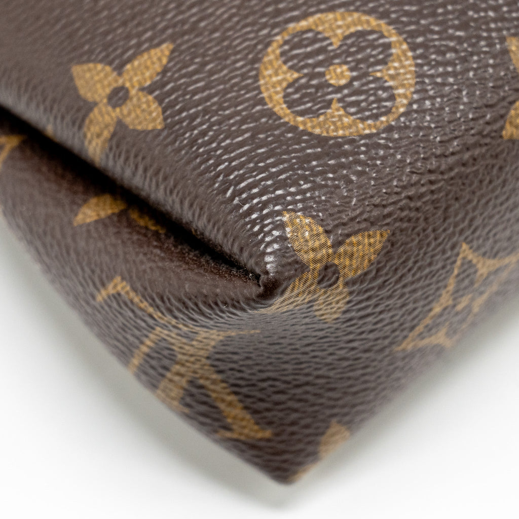 LOUIS VUITTON PALLAS CLUTCH MONOGRAM 2 WAY SHOULDER BAG MONOGRAM CANVAS/LEATHER BLACK GHW