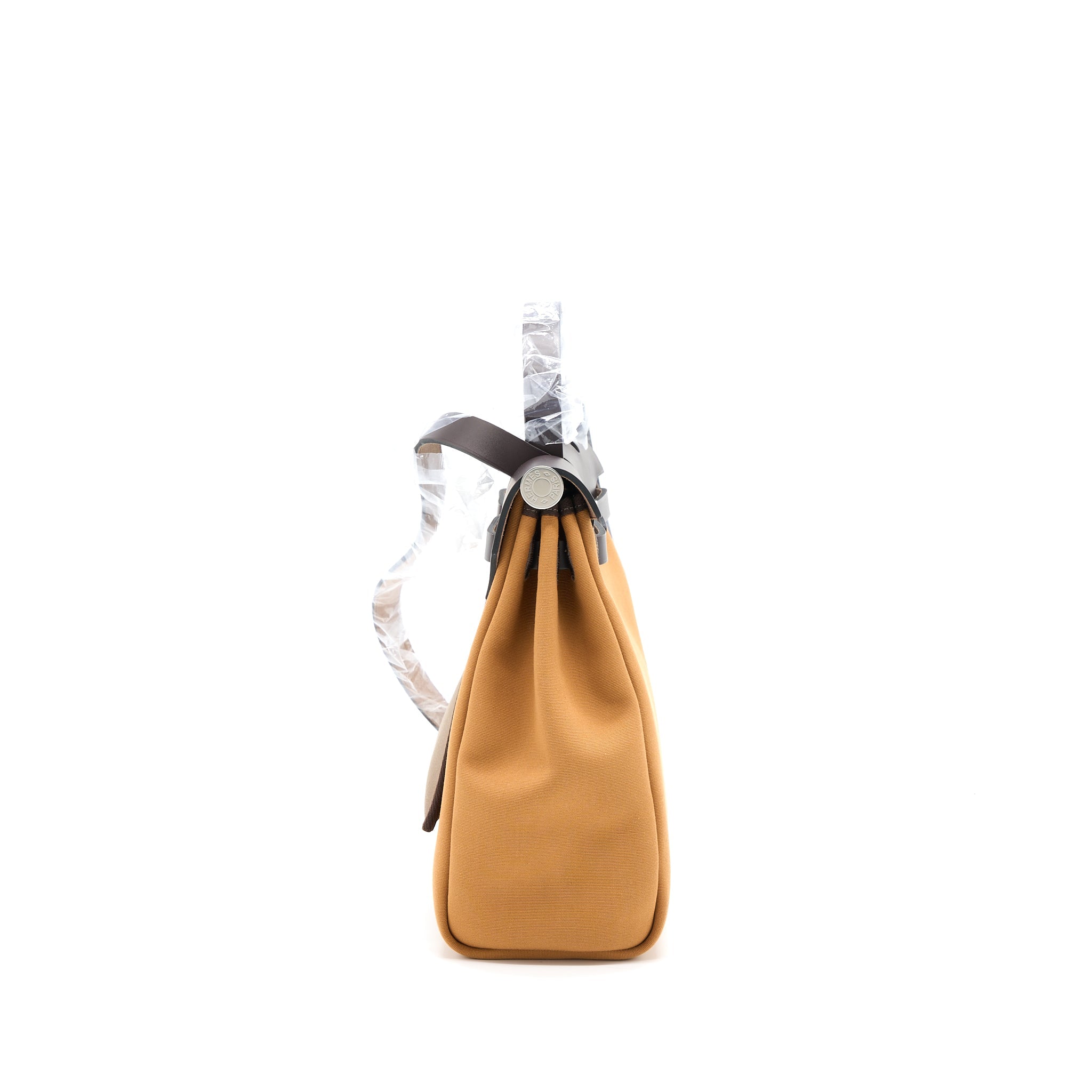 HERMES HERBAG ZIP 31 LEATHER/CANVAS EBENE/ETOUOPE/DUNE SHW