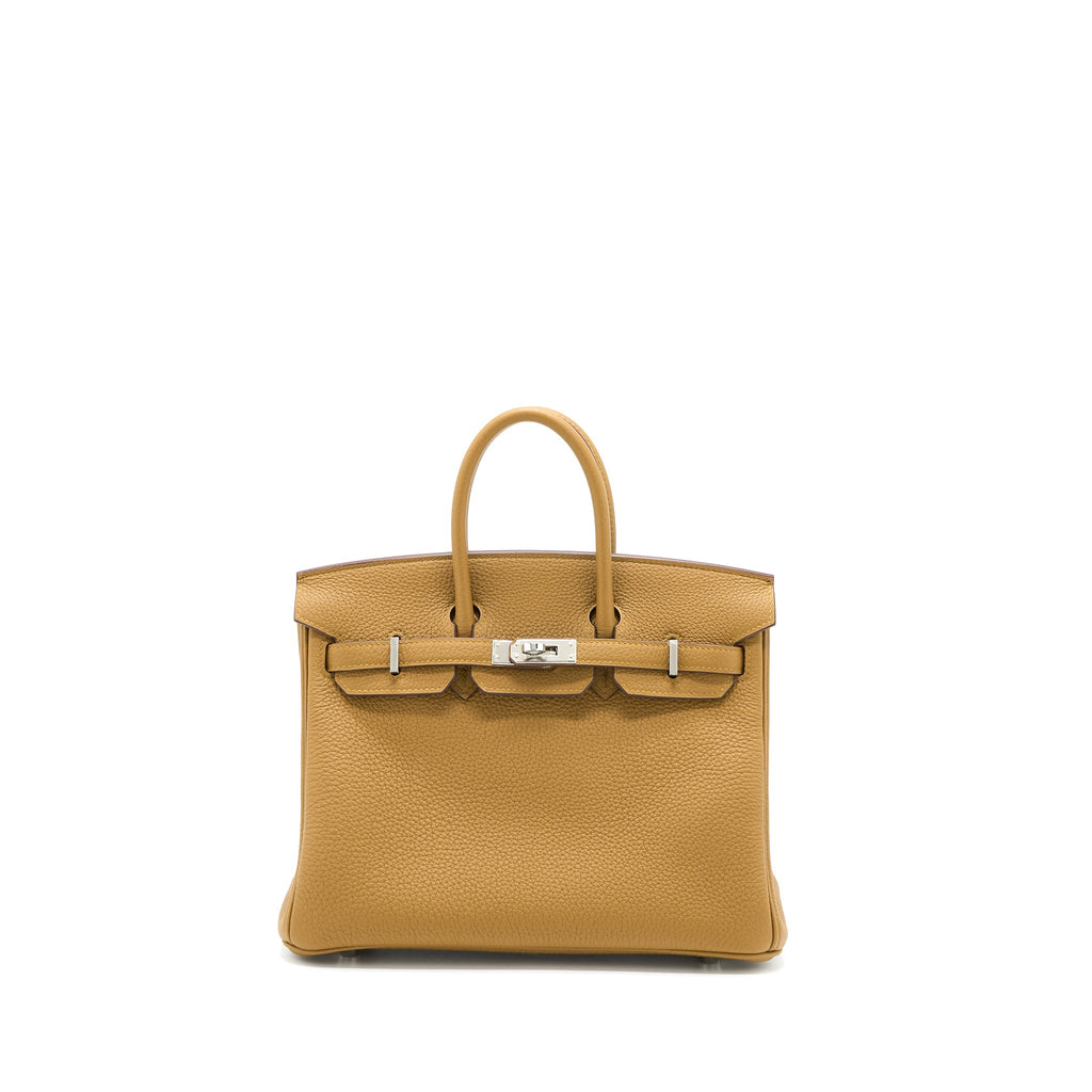 HERMES BIRKIN 25 TOGO U8 BRONZE/ T0 BLUE BRUME SHW