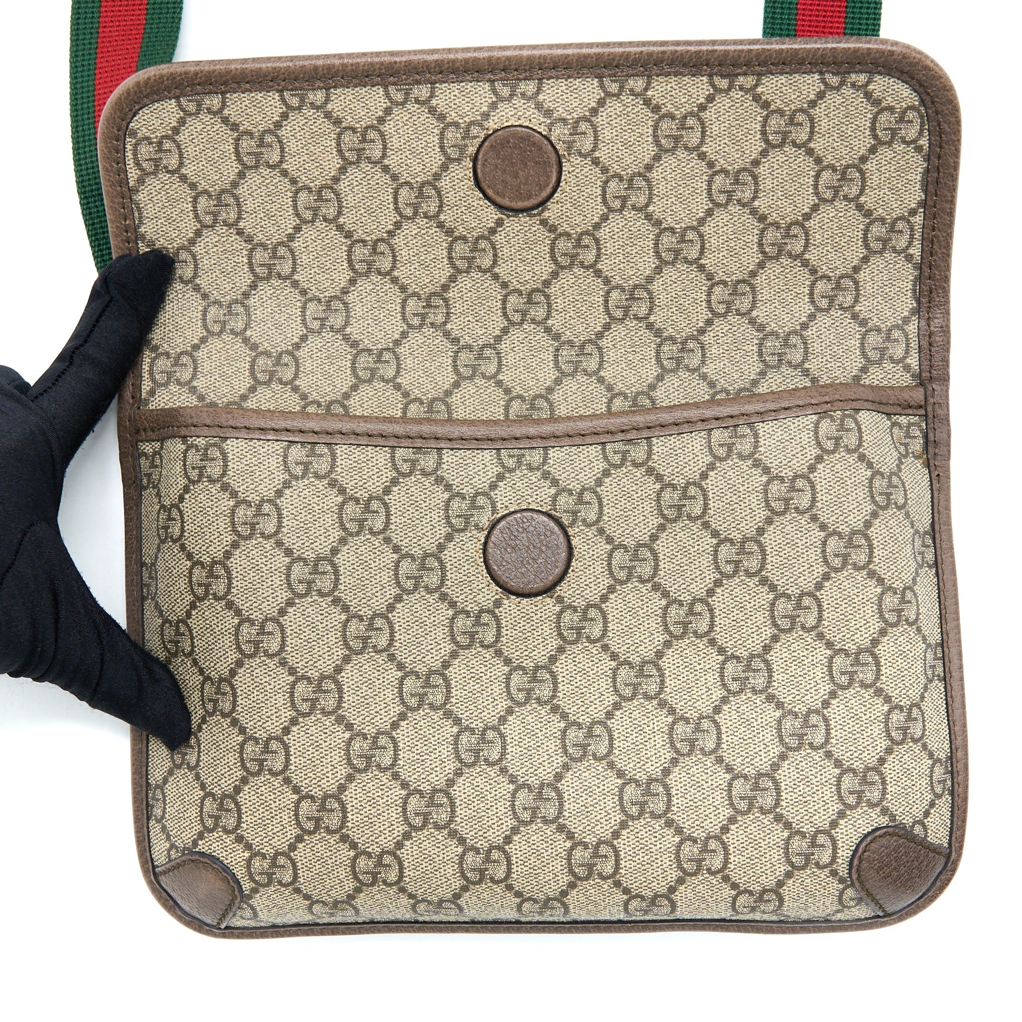 GUCCI NEO VINTAGE GG SUPREME BELT BAG CANVAS GHW