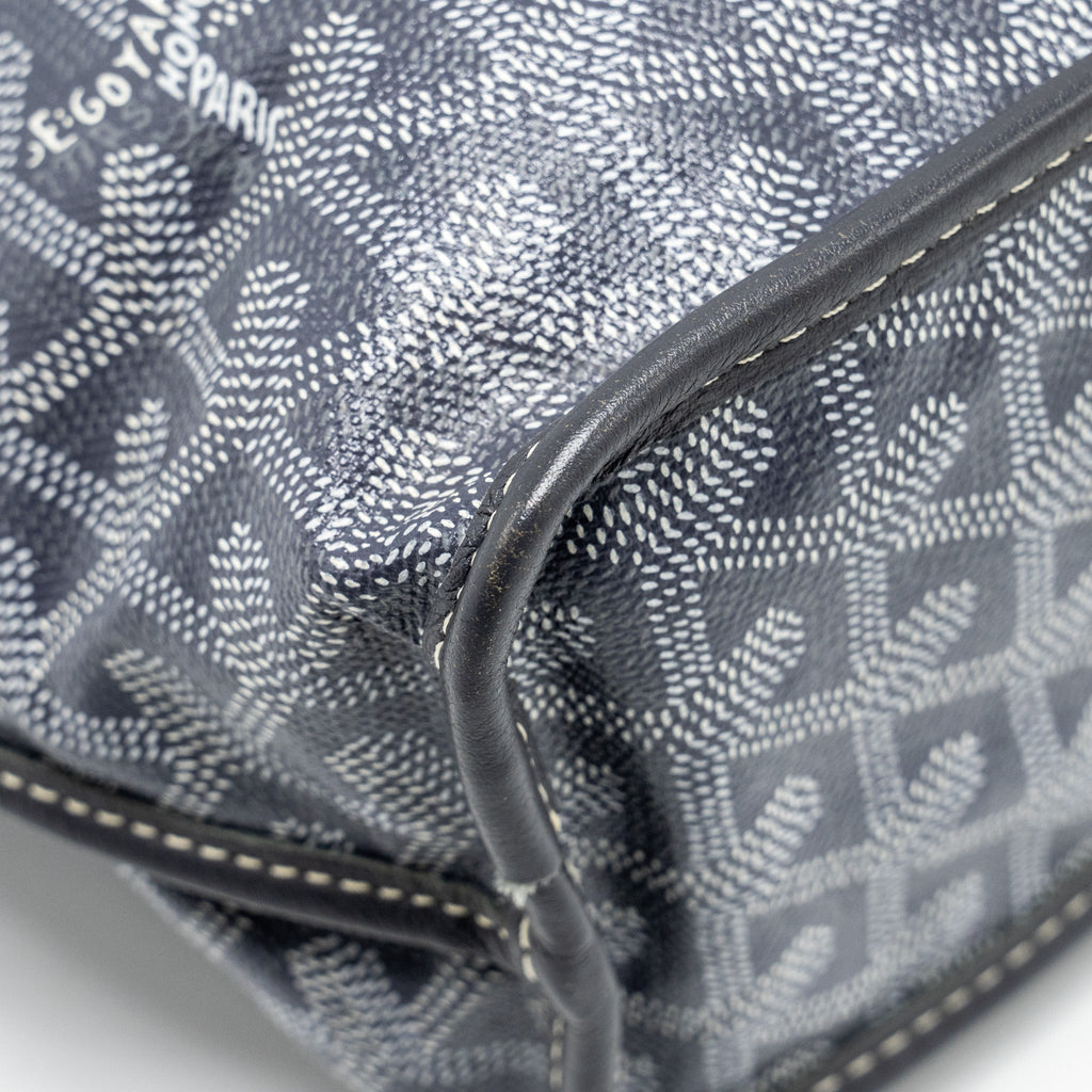 GOYARD MINI ANJOU TOTE BAG  GOYARDLINE CANVAS / LEATHER GREY SHW