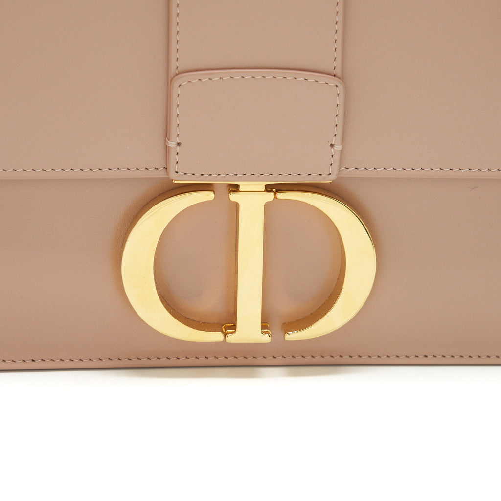 DIOR MONTAIGNE 24 MEDIUM FLAP BAG BEIGE PINK WITH GHW
