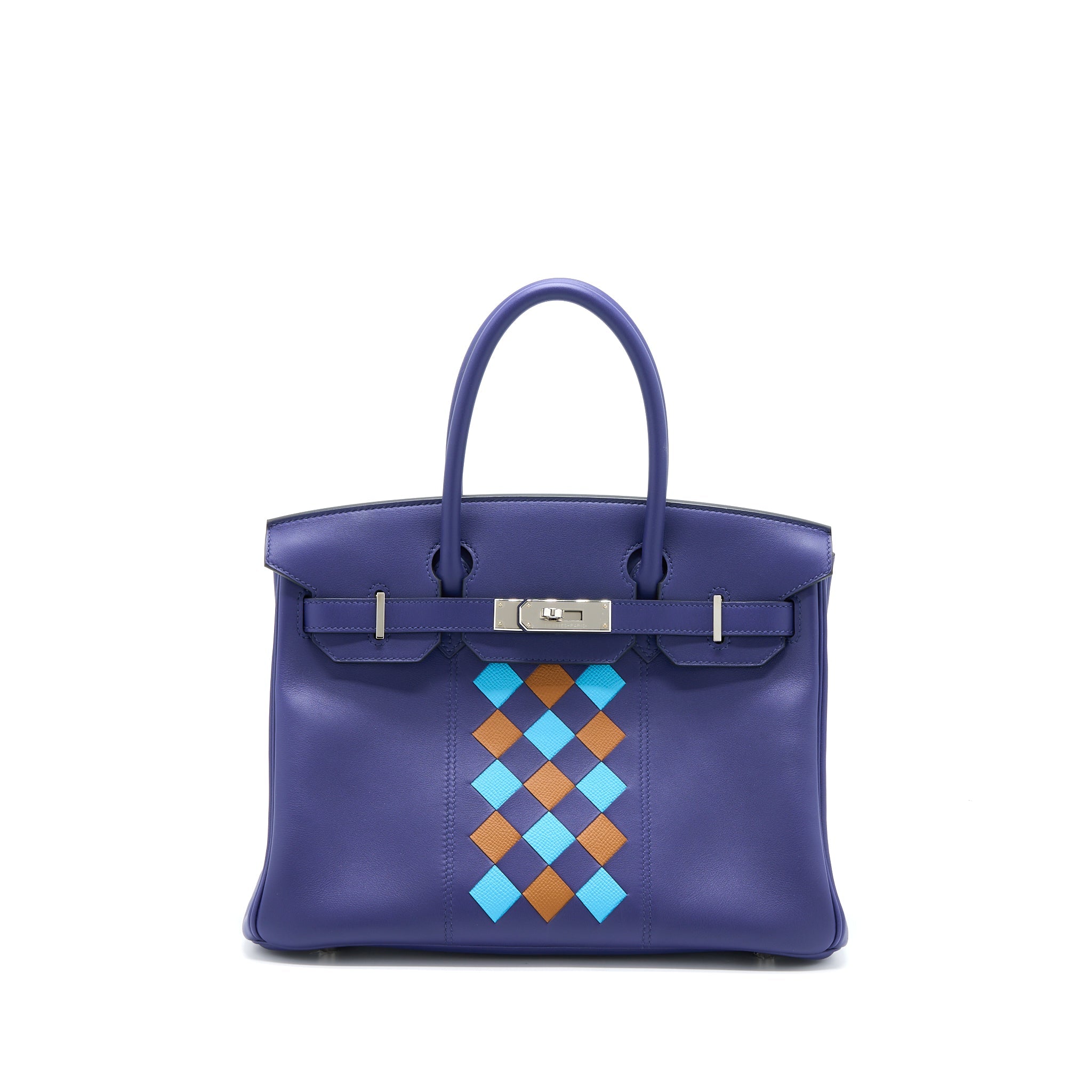 HERMES BIRKIN 30 TRESSAGE SWIFT BLEU/ENCRE SHW