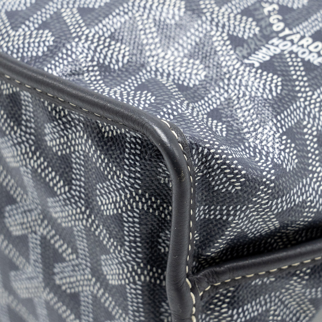 GOYARD MINI ANJOU TOTE BAG  GOYARDLINE CANVAS / LEATHER GREY SHW