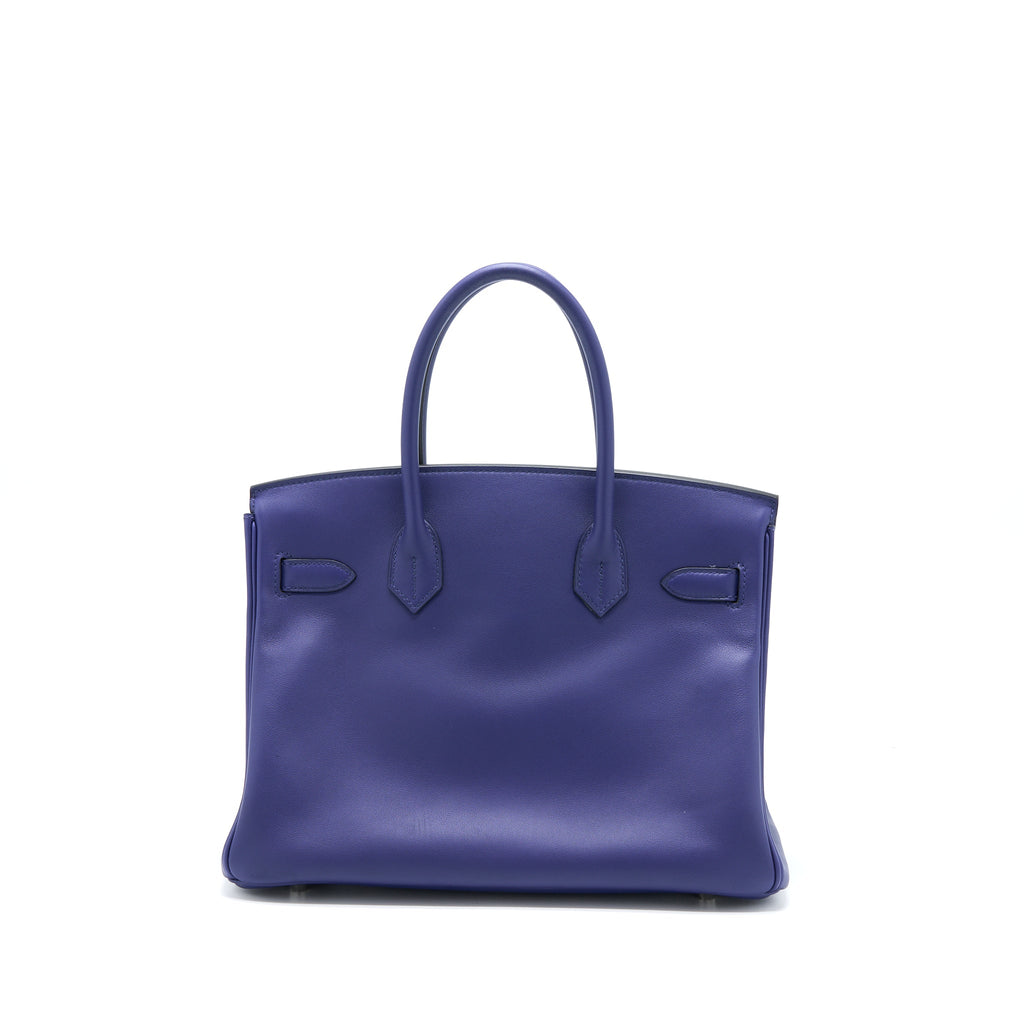 HERMES BIRKIN 30 TRESSAGE SWIFT BLEU/ENCRE SHW
