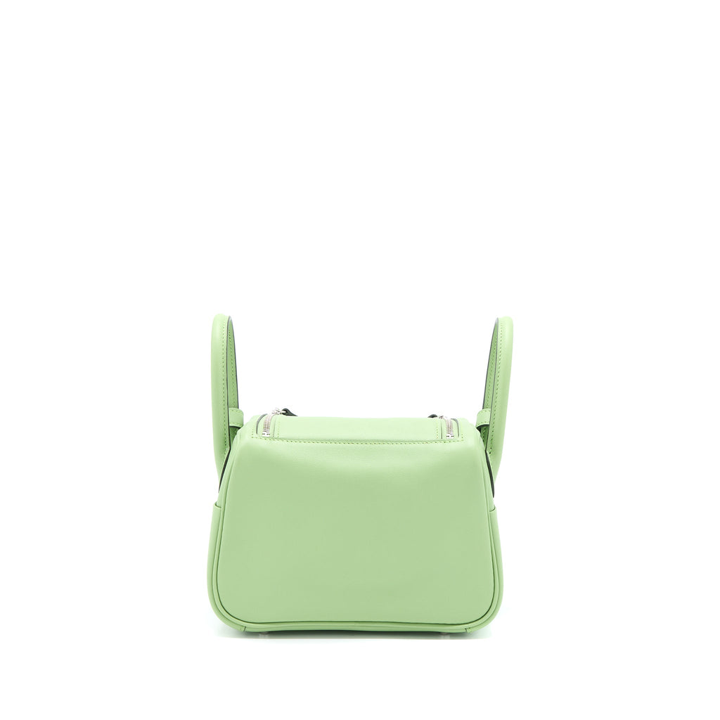 HERMES MINI LINDY SWIFT VERT CRIQUET SHW