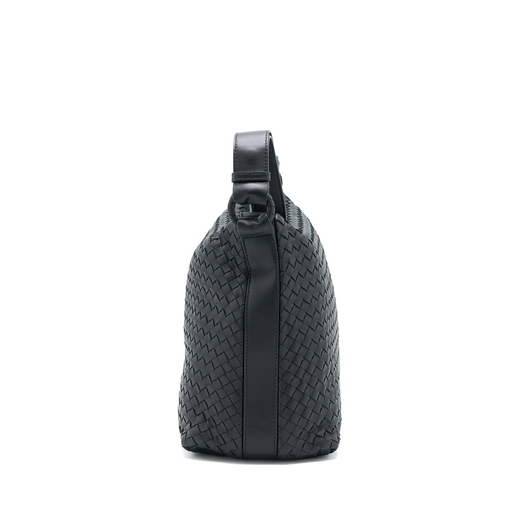 BOTTEGA VENETA HOBO BAG INTRECCIATO BLACK
