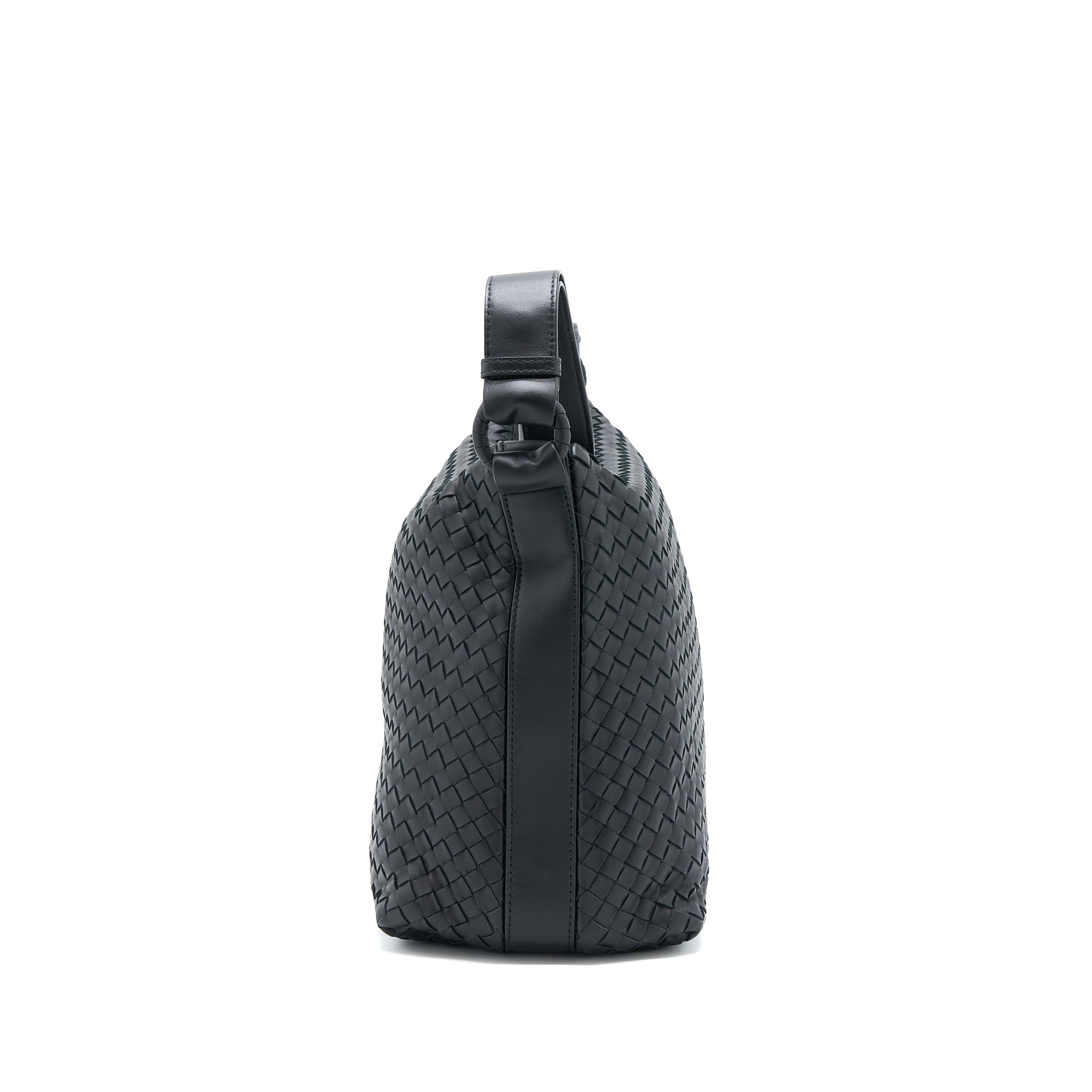 BOTTEGA VENETA HOBO BAG INTRECCIATO BLACK