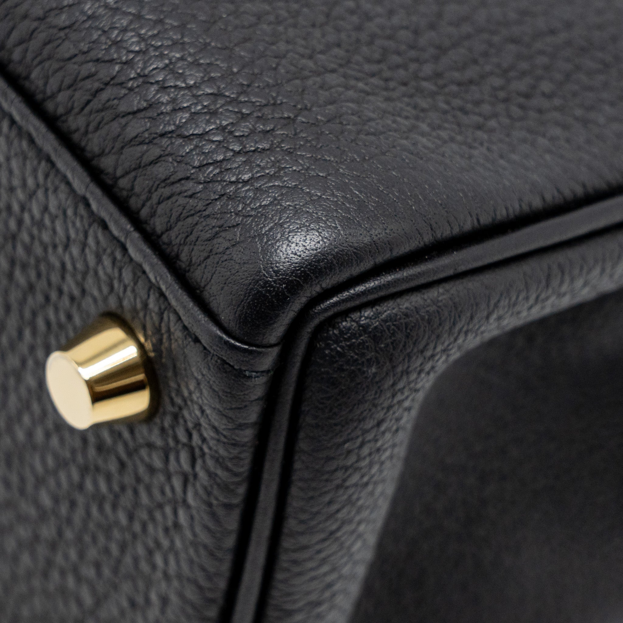 HERMES KELLY 25 TOGO BLACK GHW