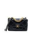 CHANEL MEDIUM 19 BAG GOATSKIN BLACK MULTICOLOUR HARDWARE