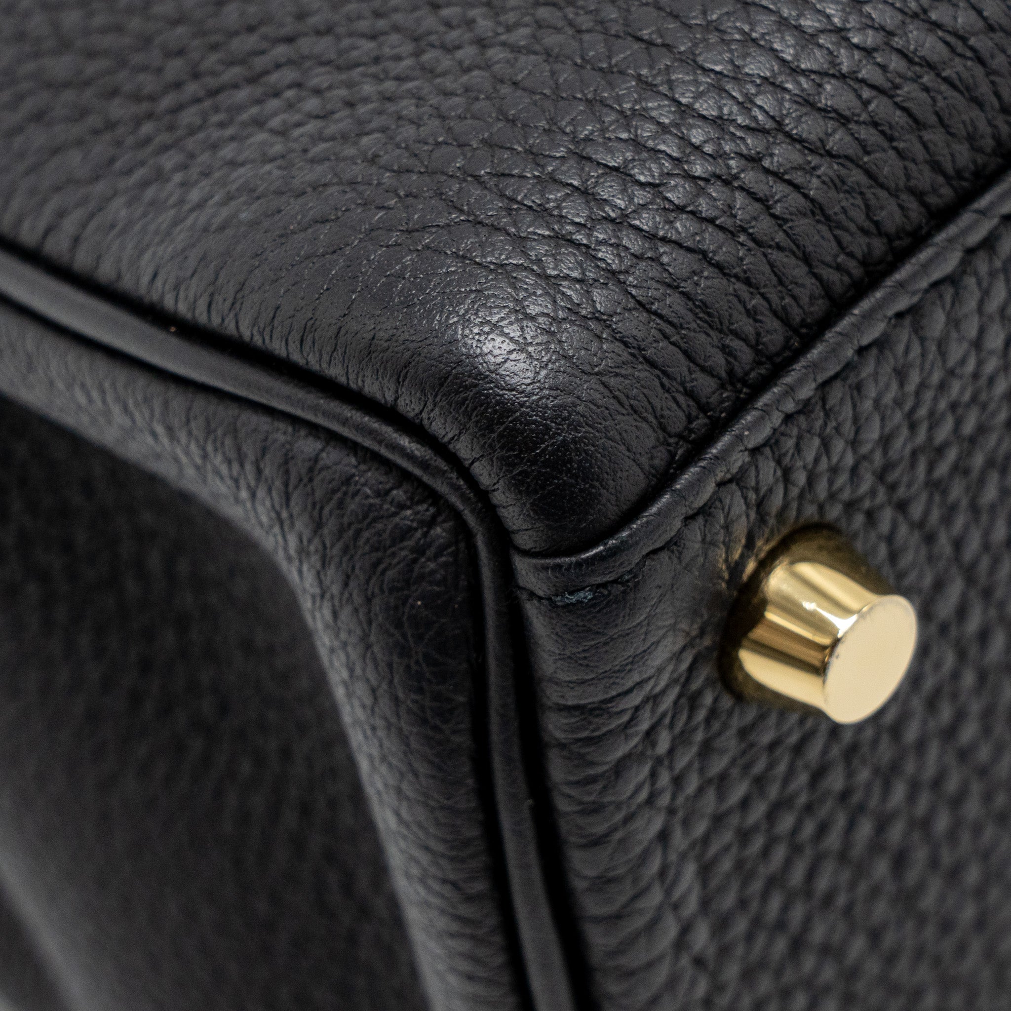 HERMES KELLY 25 TOGO BLACK GHW