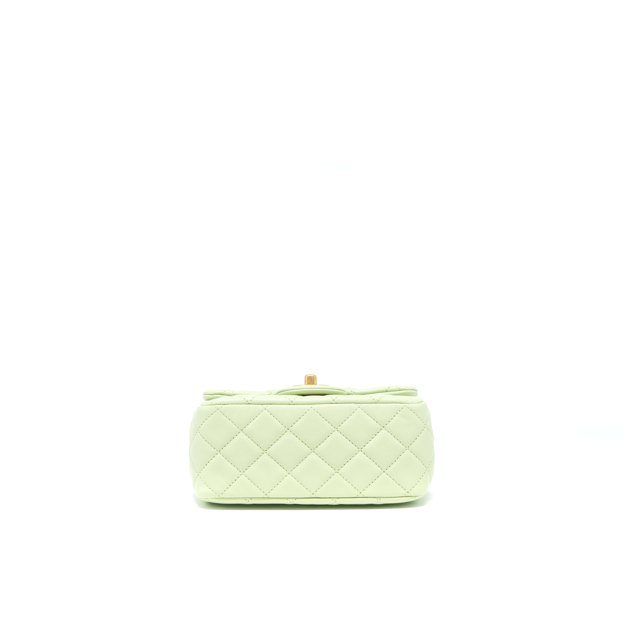 CHANEL 22C PEARL CRUSH MINI SQUARE FLAP BAG LIGHT GREEN