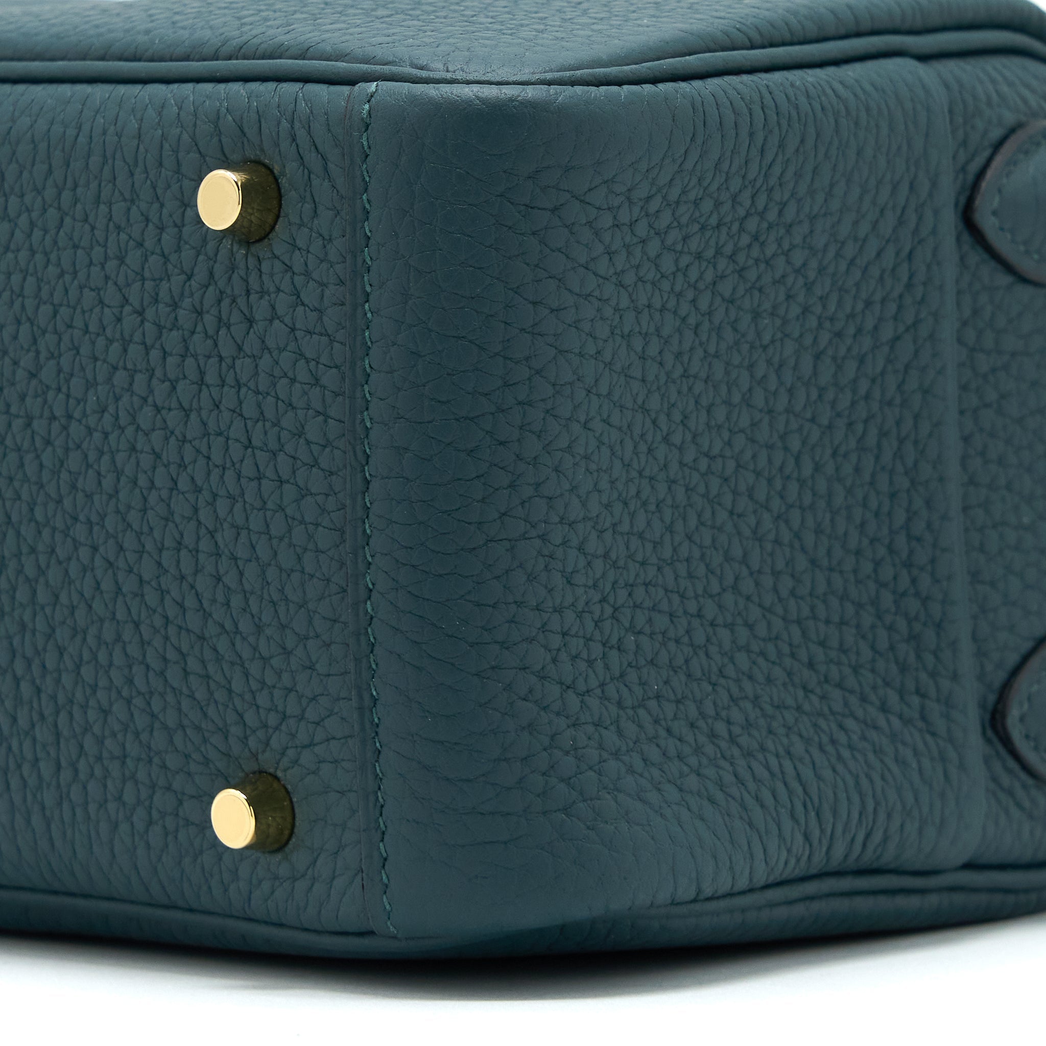 HERMES MINI LINDY CLEMENCE 6O VERT CYPRES GHW