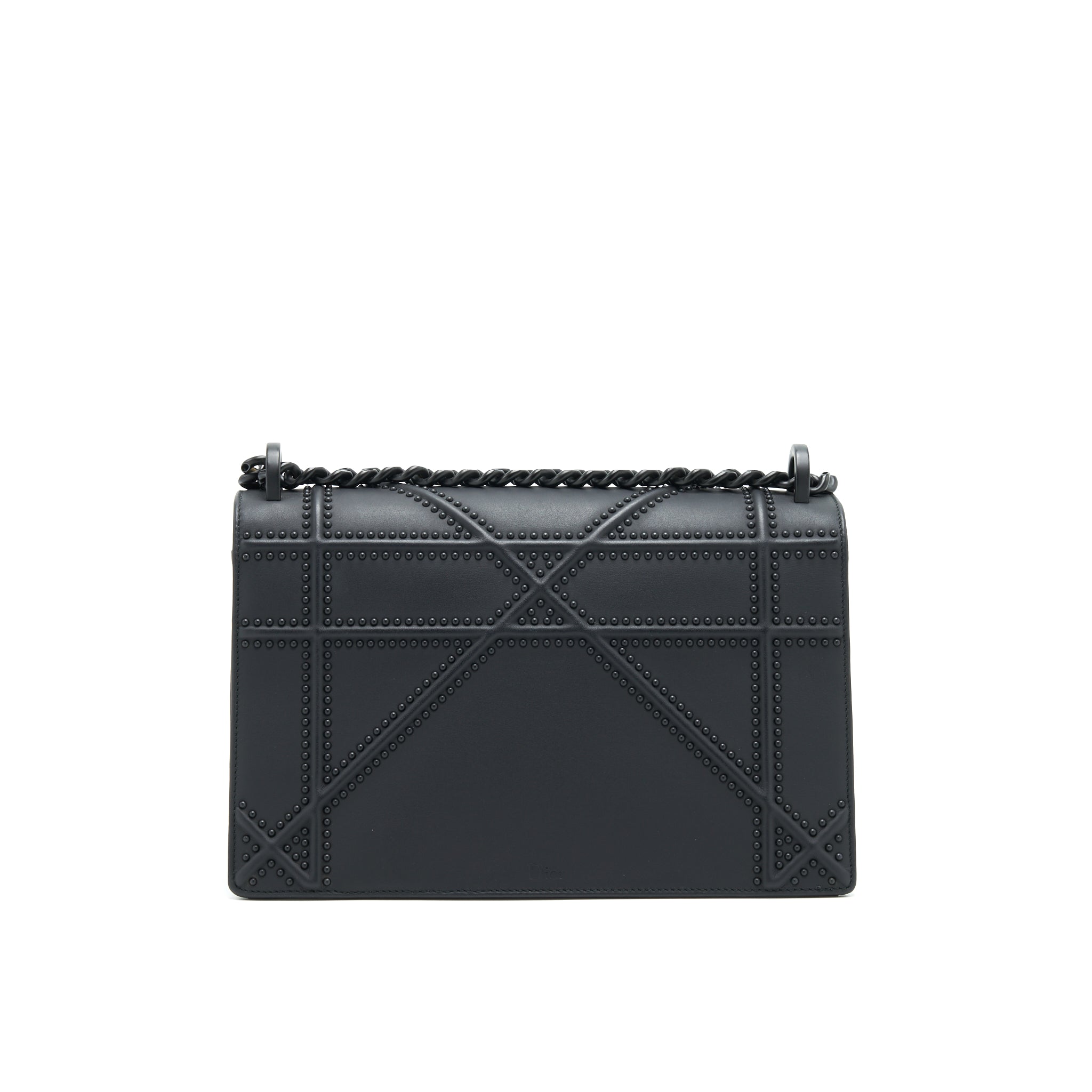 DIOR MEDIUM STUDDED SO BLACK DIORAMA BAG