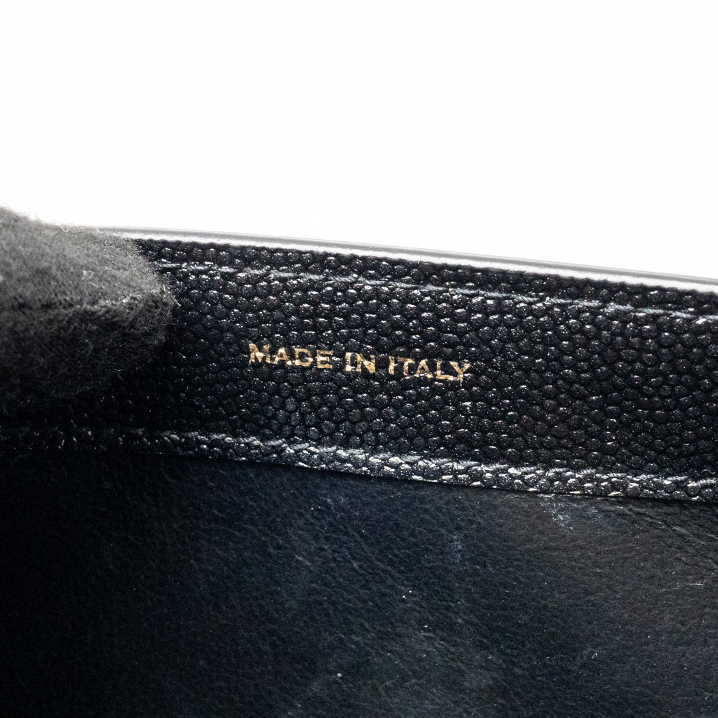 SAINT LAURENT/YSL MINI UPTOWN CROSSBODY BAG CALFSKIN BLACK GHW