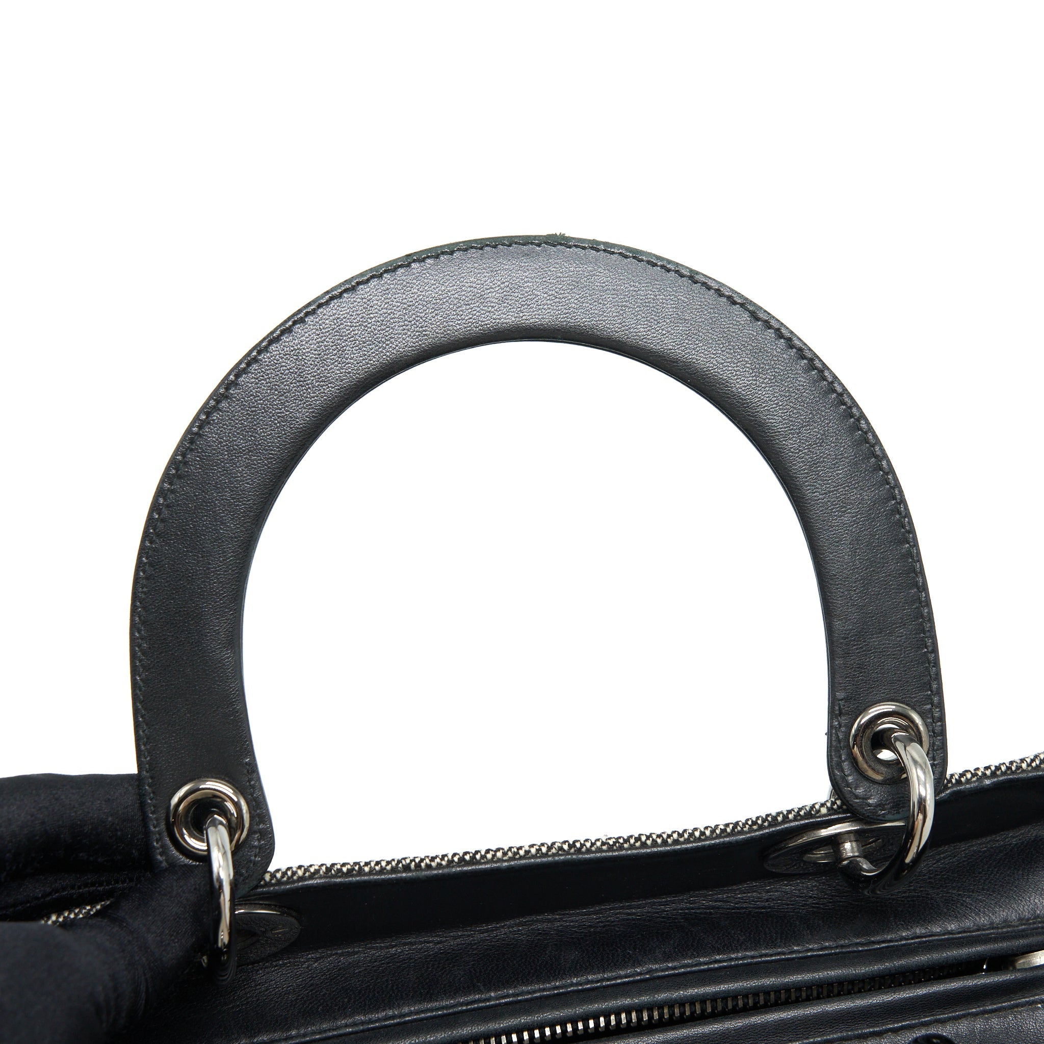 DIOR LADY DIOR MEDIUM FABRIC DARK GREY SHW