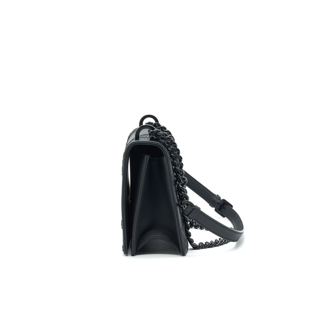 DIOR MEDIUM STUDDED SO BLACK DIORAMA BAG