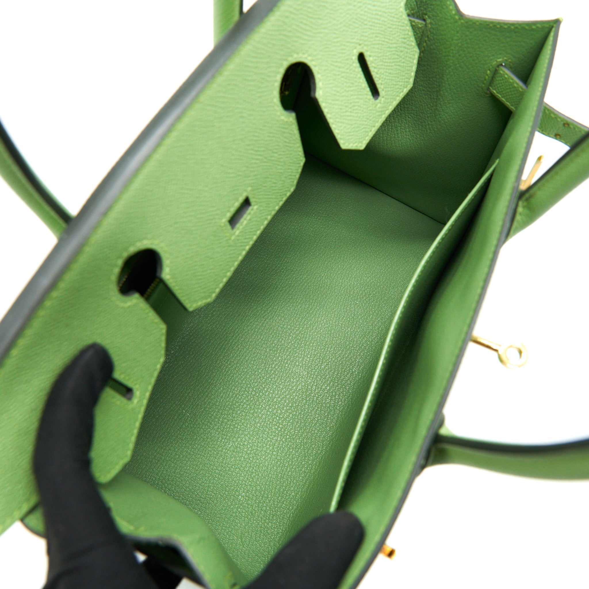 HERMES BIRKIN 30 SELLIER VERT CRIQUET GHW EPSOM LEATHER