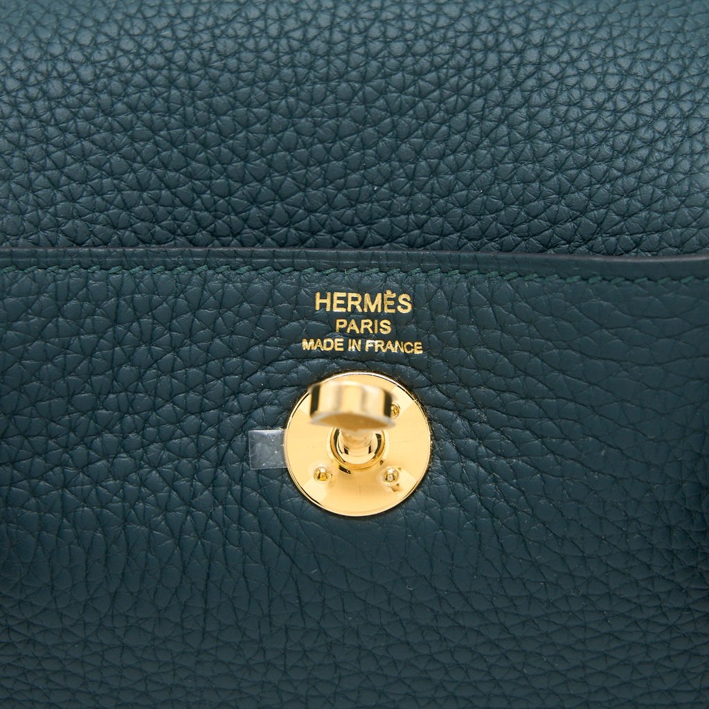 HERMES MINI LINDY CLEMENCE 6O VERT CYPRES GHW