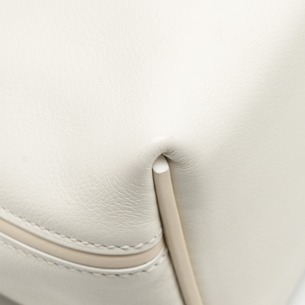 HERMES MINI 2424 24/24-21 BAG EVERCOLOR/SWIFT BLANC/NATA GHW