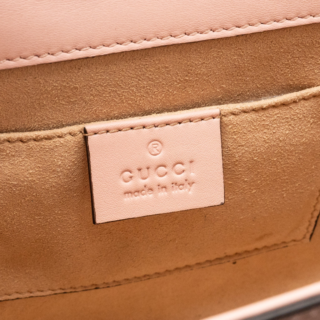 GUCCI PADLOCK CHAIN BAG CRYSTAL STARS CALFSKIN PINK GHW