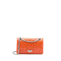 CHANEL SMALL 2.55 REISSUE FLAP BAG PATENT ORANGE SHW