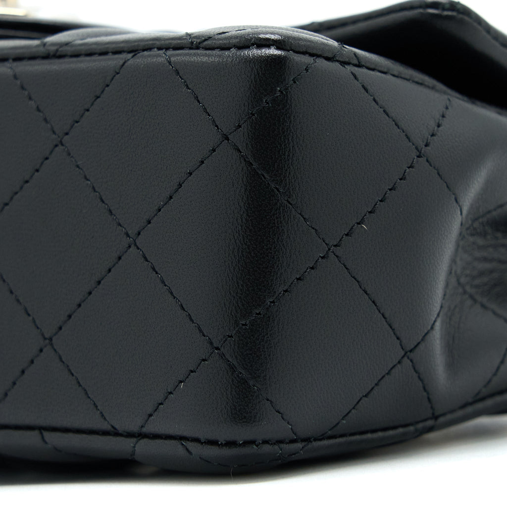 CHANEL MINI RECTANGULAR FLAP BAG LAMBSKIN BLACK LGHW