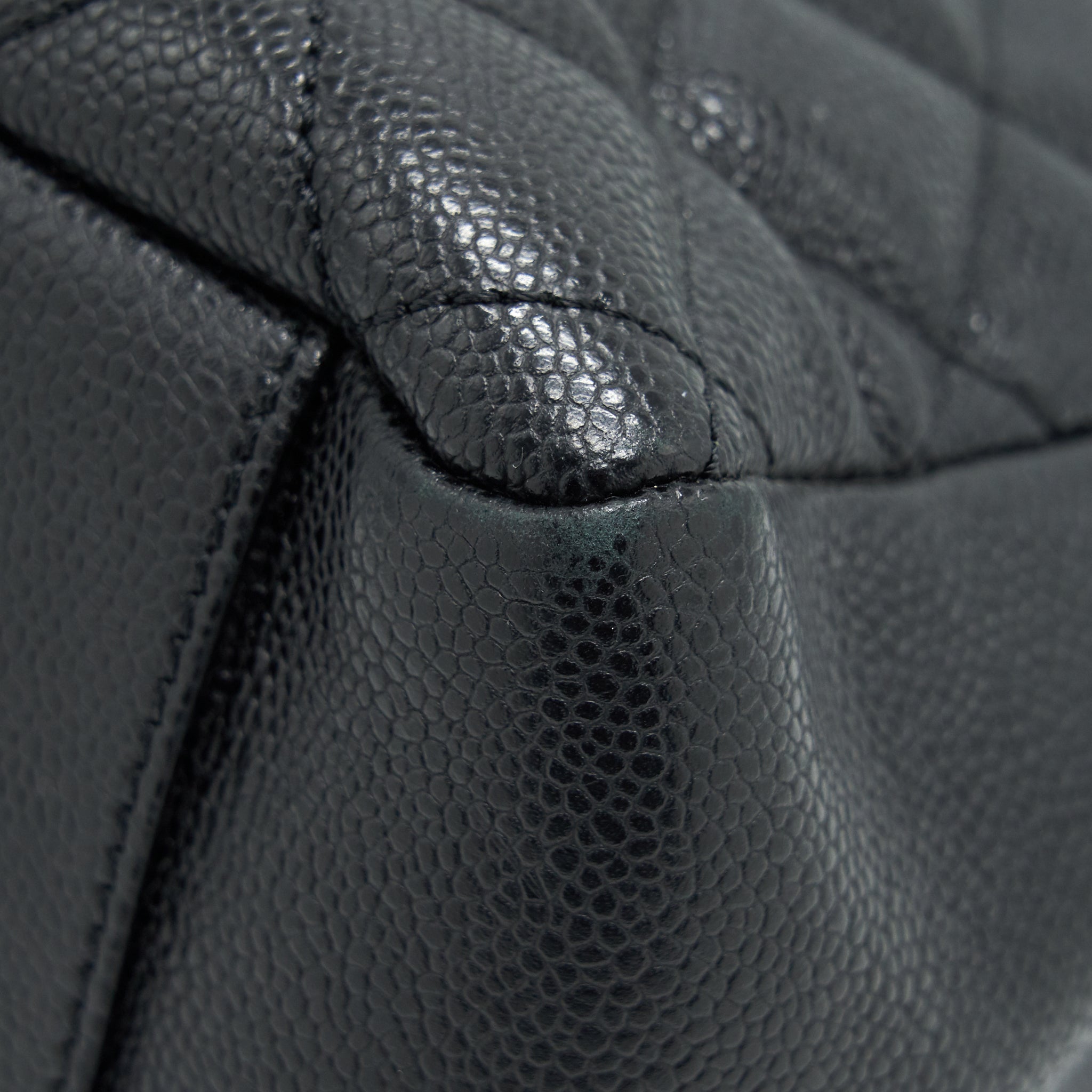 CHANEL GRAND SHOPPING TOTE CAVIAR BLACK GHW SERIAL 17