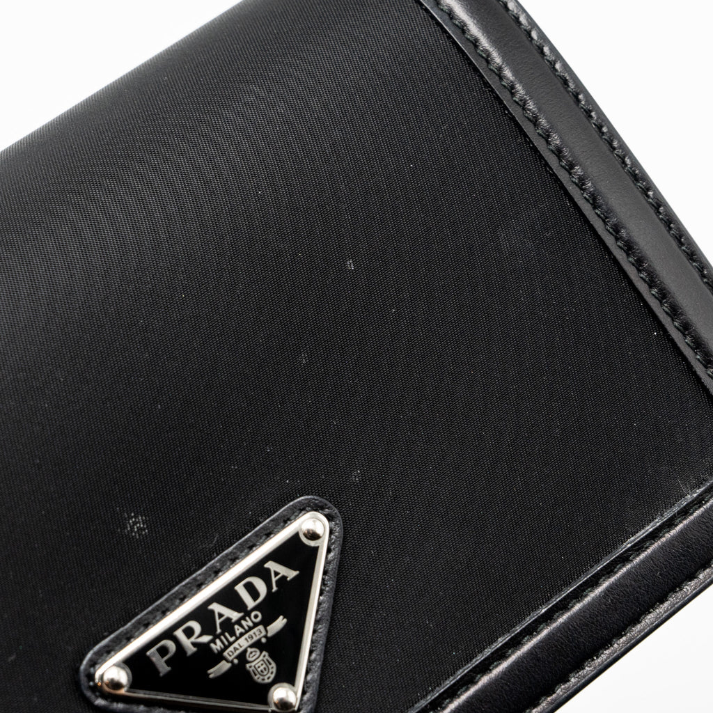 PRADA MINIBORSE BAG NYLON/LEATHER BLACK SHW