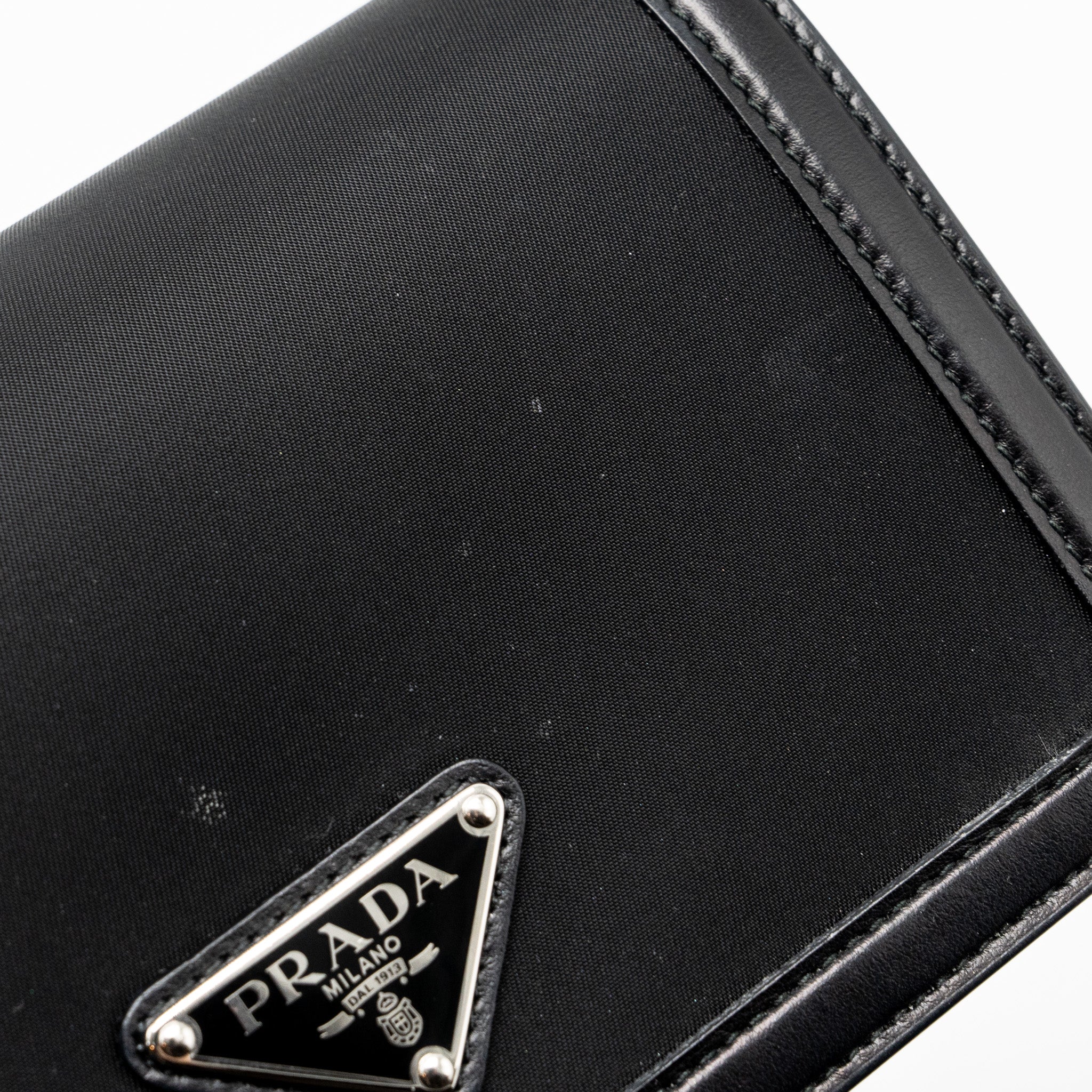 PRADA MINIBORSE BAG NYLON/LEATHER BLACK SHW