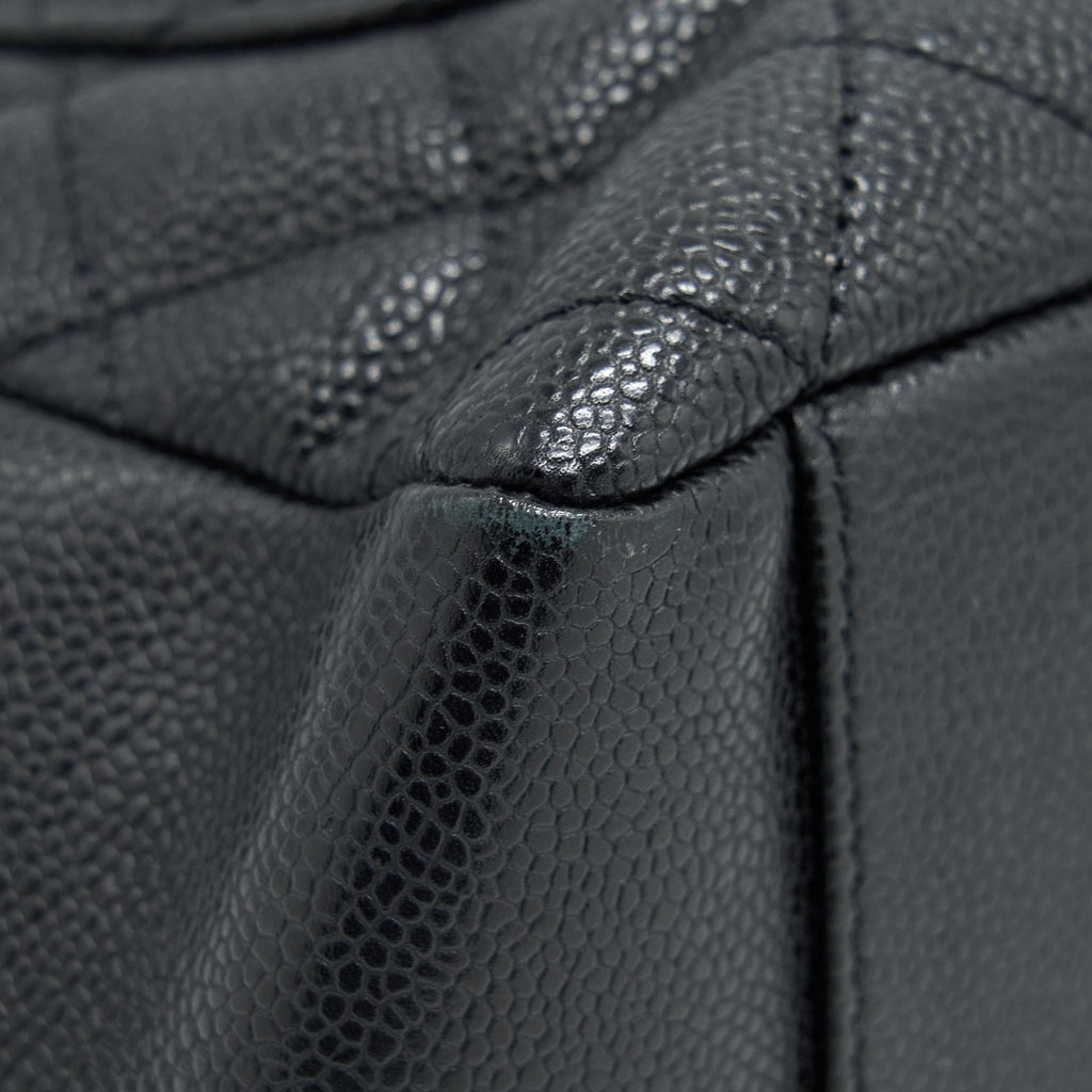 CHANEL GRAND SHOPPING TOTE CAVIAR BLACK GHW SERIAL 17