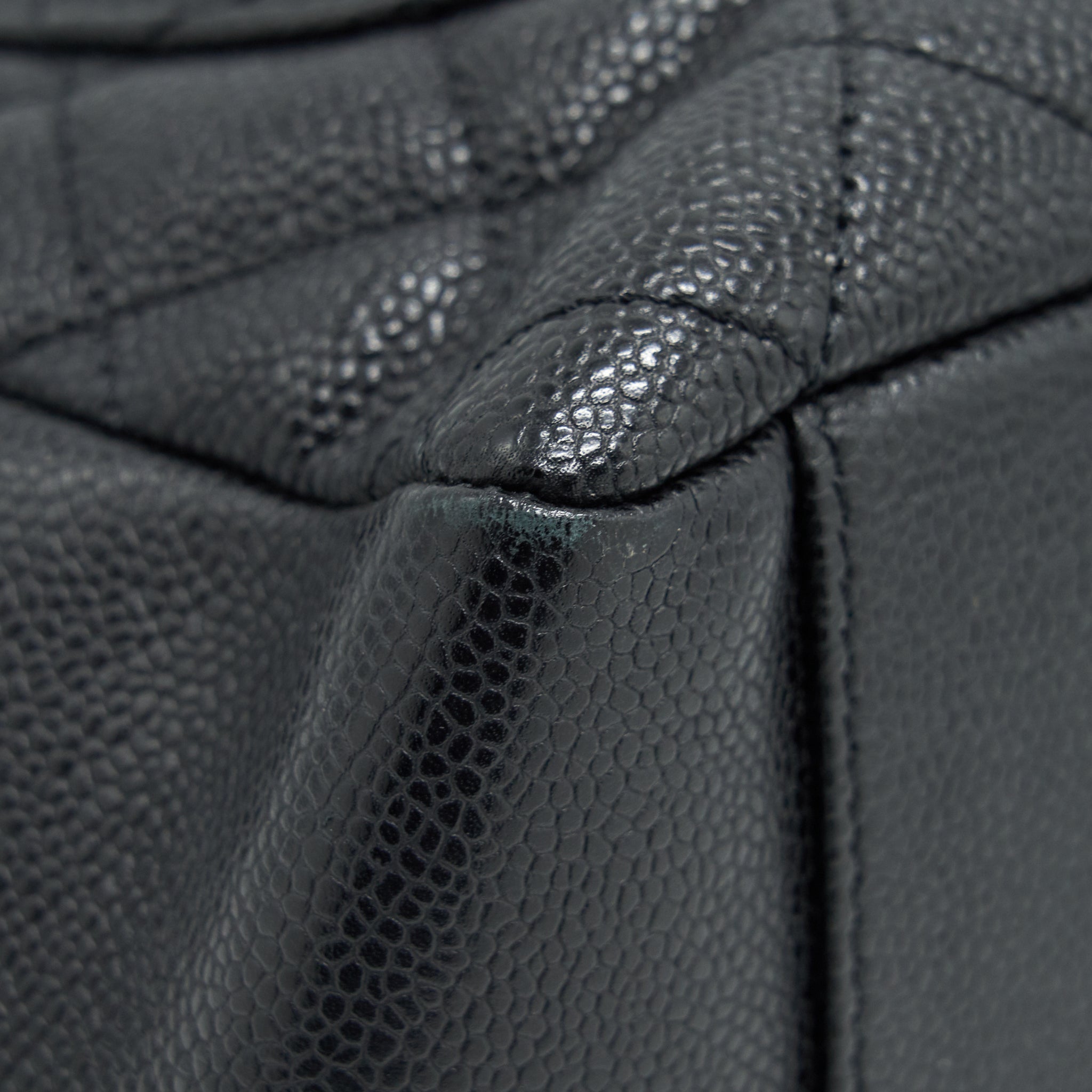 CHANEL GRAND SHOPPING TOTE CAVIAR BLACK GHW SERIAL 17