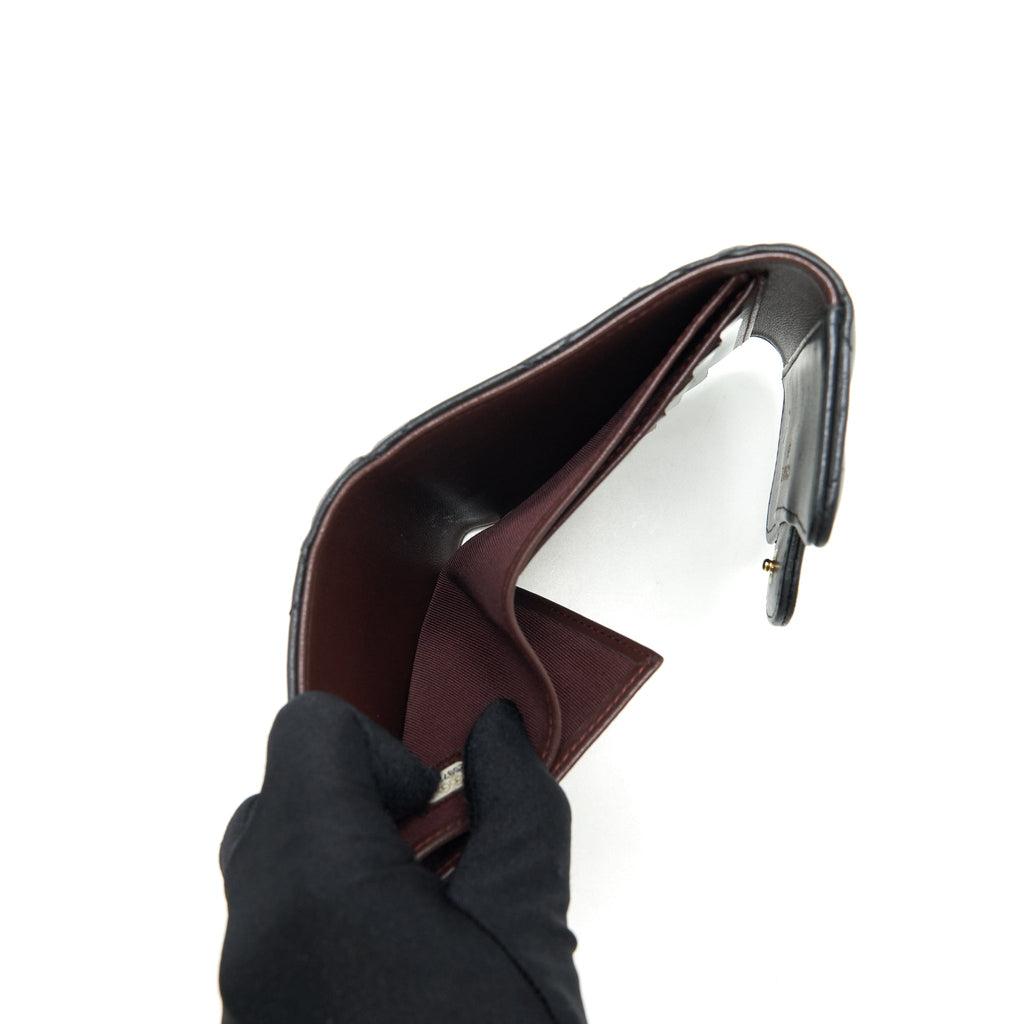 CHANEL CLASSIC FLAP WALLET LAMBSKIN BLACK GHW