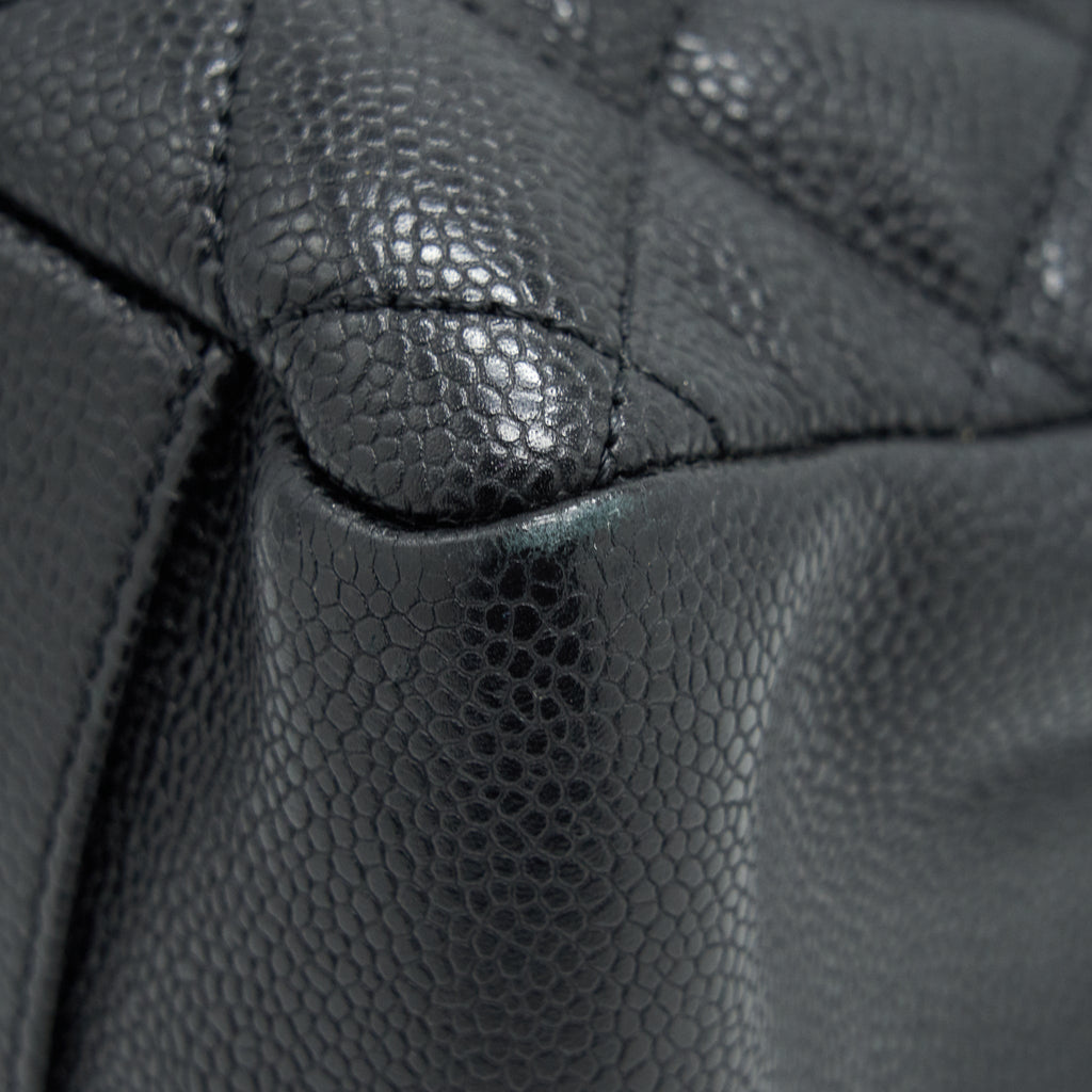 CHANEL GRAND SHOPPING TOTE CAVIAR BLACK GHW SERIAL 17