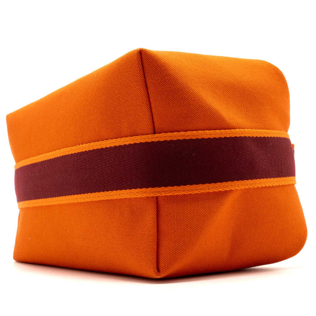 HERMES TROUSSE DE TOILETTE BRIDE A BRAC TRAVEL POUCH CANVAS ORANGE SHW