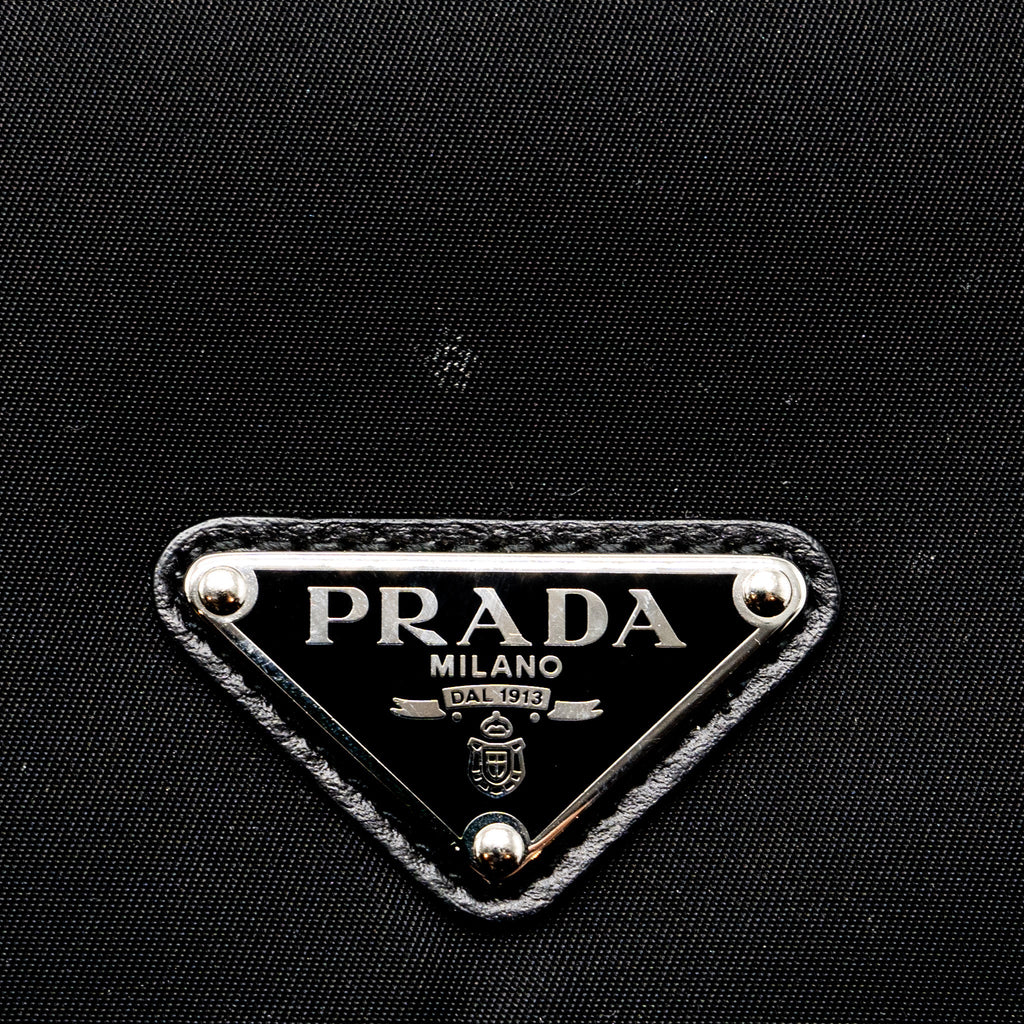 PRADA MINIBORSE BAG NYLON/LEATHER BLACK SHW