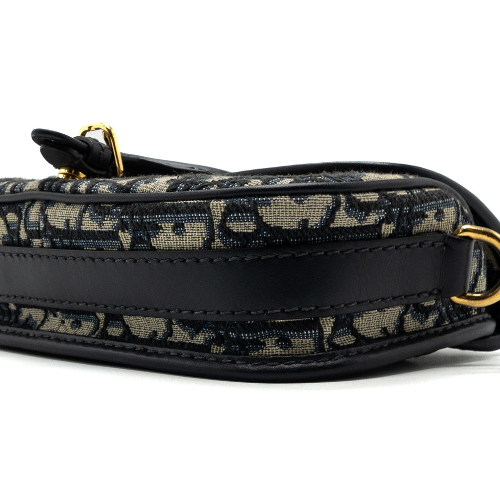 DIOR BOBBY EAST-WEST BAG BLUE OBLIQUE JACQUARD GHW