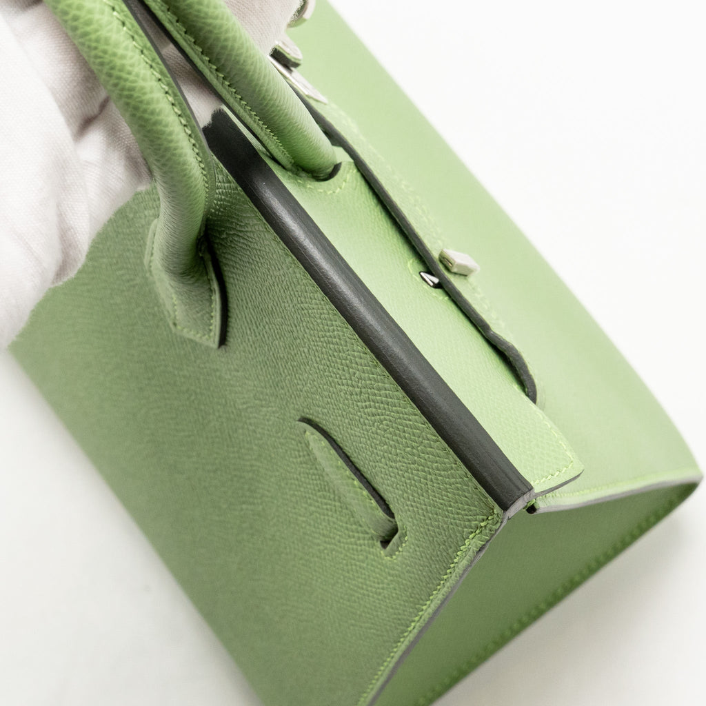 HERMES BIRKIN 25 EPSOM VERT CRIQUET SHW