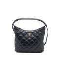 CHANEL 22B HOBO BAG LAMBSKIN BLACK GHW (MICROCHIP)