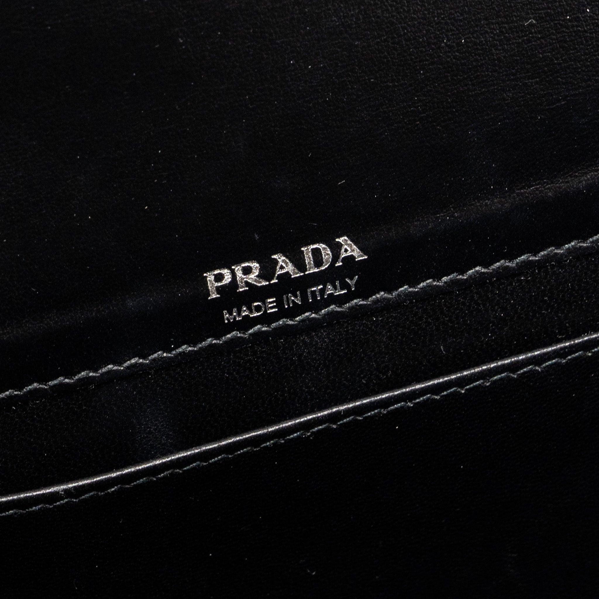 PRADA MINIBORSE BAG NYLON/LEATHER BLACK SHW