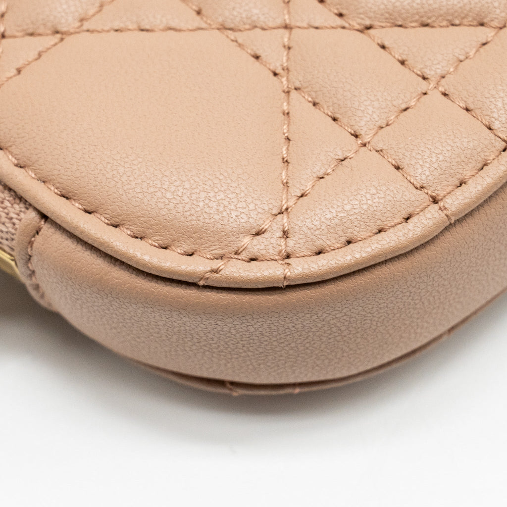 DIOR LADY DIOR CALL'IN DIOR PHONE HOLDER LAMBSKIN DUSTY PINK LGHW