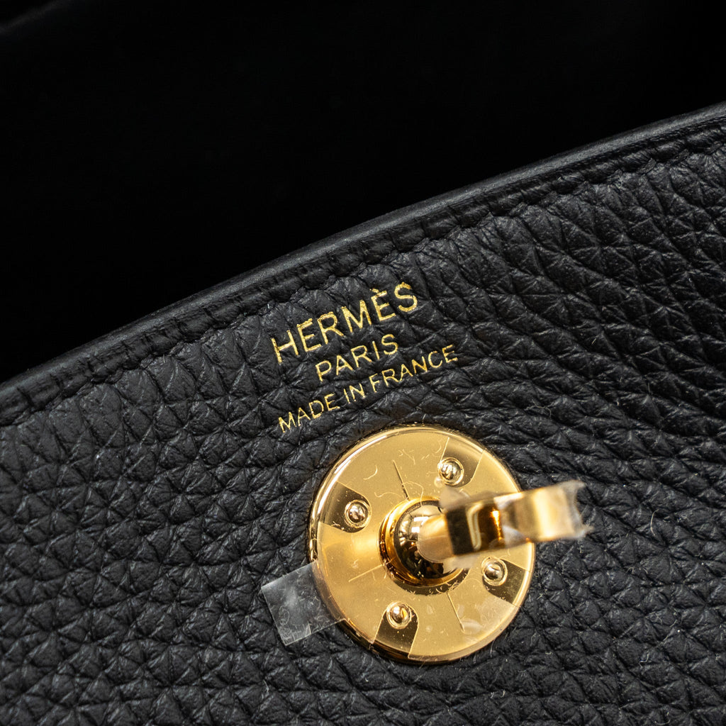 HERMES MINI LINDY CLEMENCE BLACK GHW