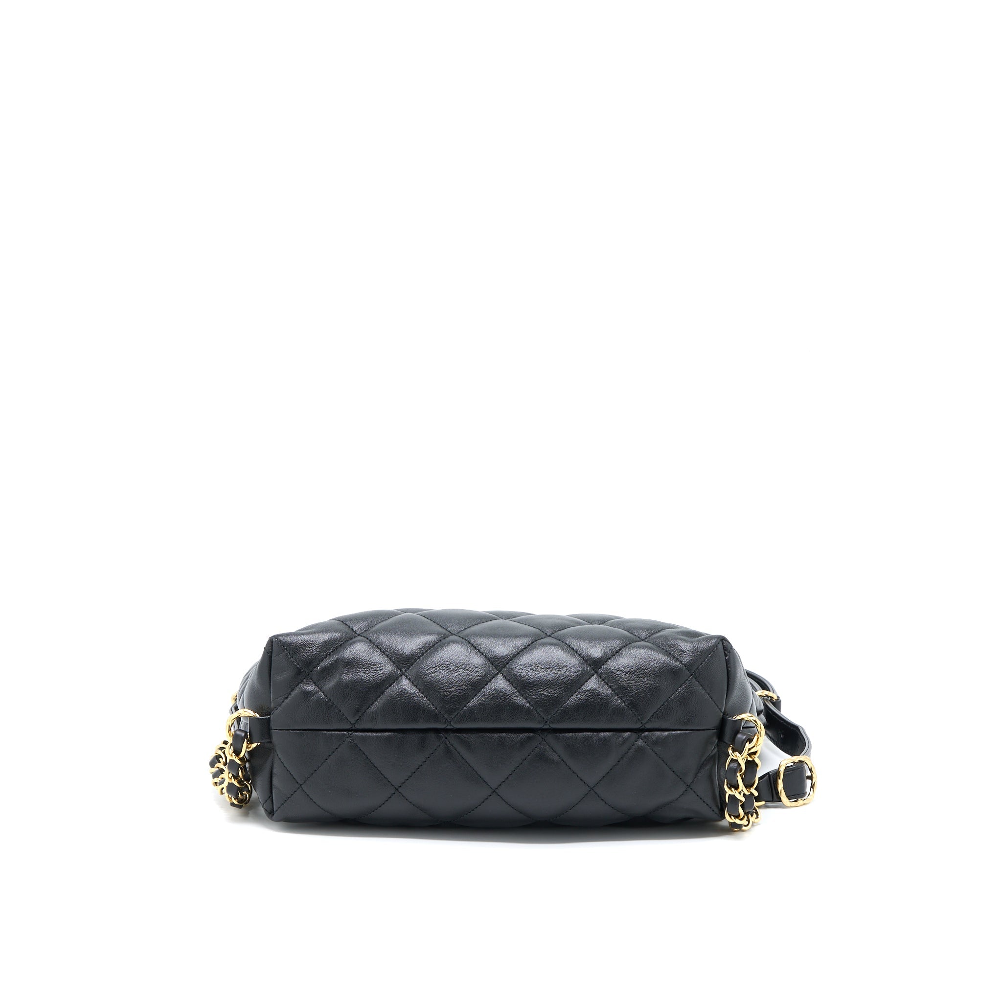 CHANEL 22B HOBO BAG LAMBSKIN BLACK GHW (MICROCHIP)