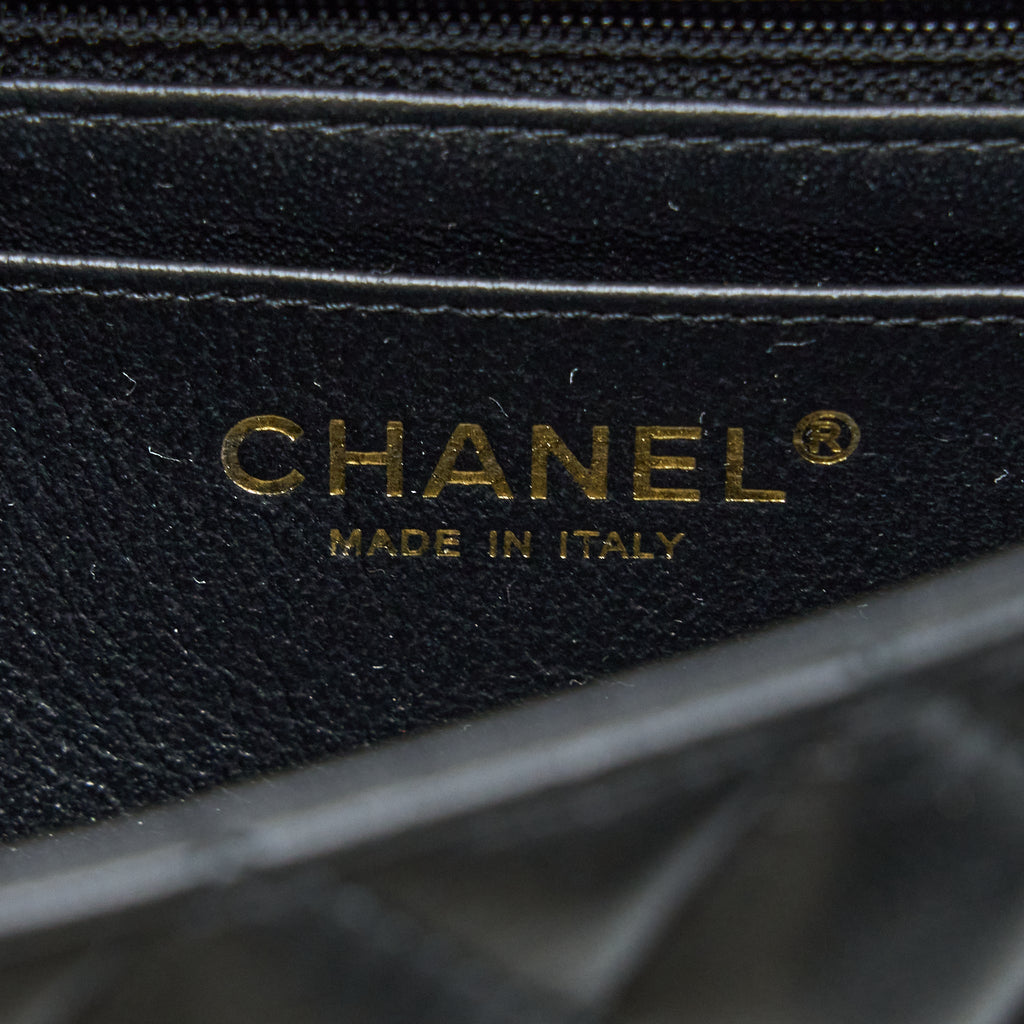 CHANEL MINI RECTANGULAR FLAP BAG LAMBSKIN BLACK LGHW