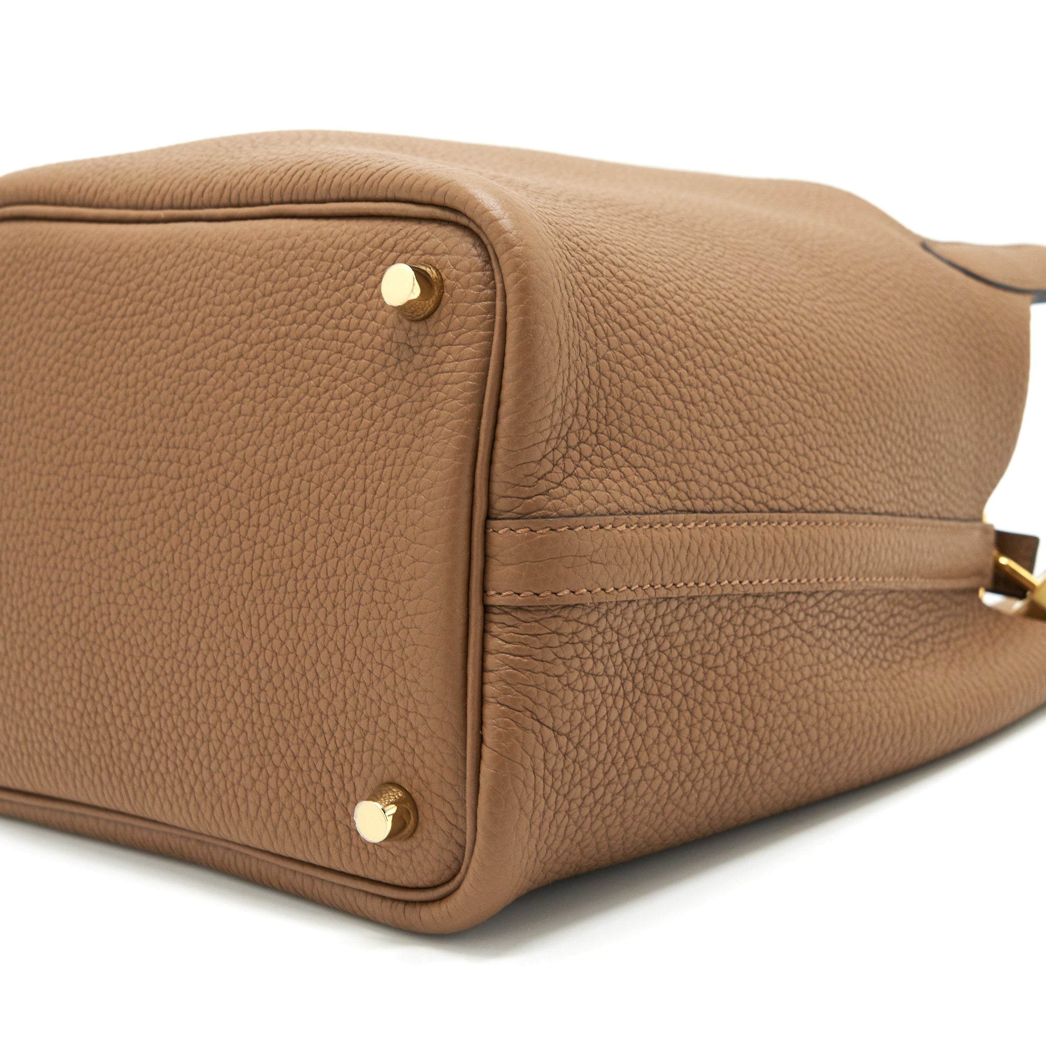 HERMES PICOTIN 18 LOCK BAG BISCUIT/ALEZAN GHW